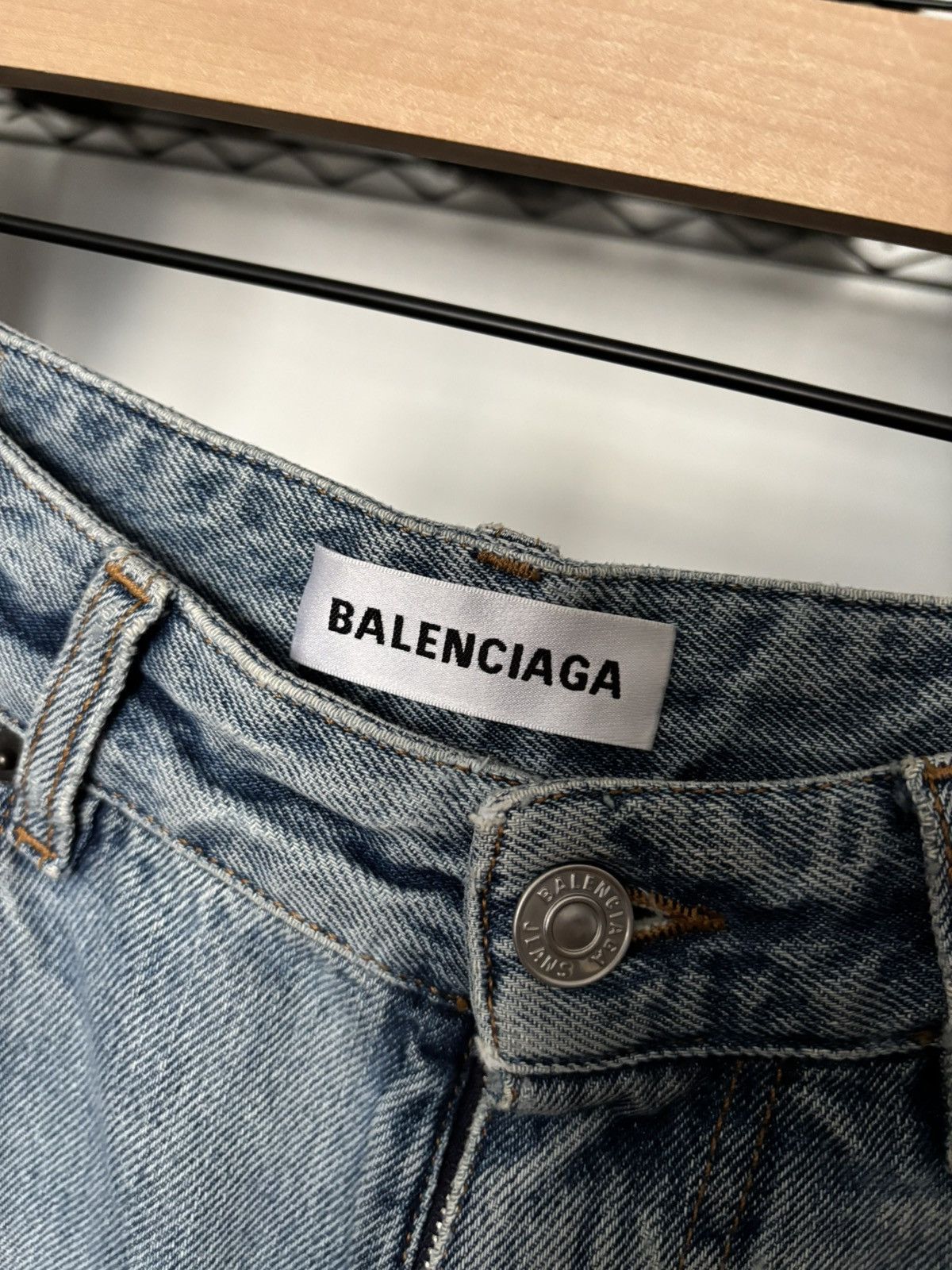 Balenciaga Balenciaga Drop Crotch Denim 26(fits 30-32) Unisex Size 26" / US 2 / IT 38 - 7 Thumbnail