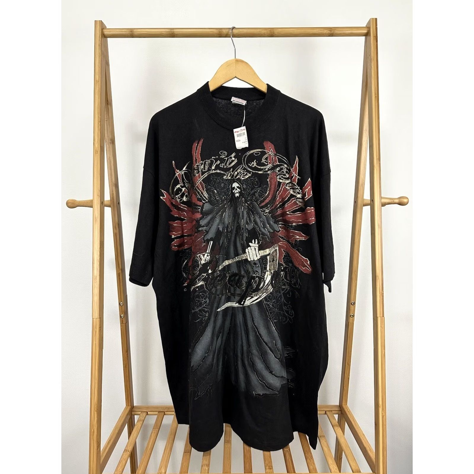 Vintage NWT Pro Style T-Shirt VTG Don't Fear The Reaper Double Sided Graphic Darkness Evil 4XLT Black Mens Tall Shirt Size US XXL / EU 58 / 5 - 2 Thumbnail