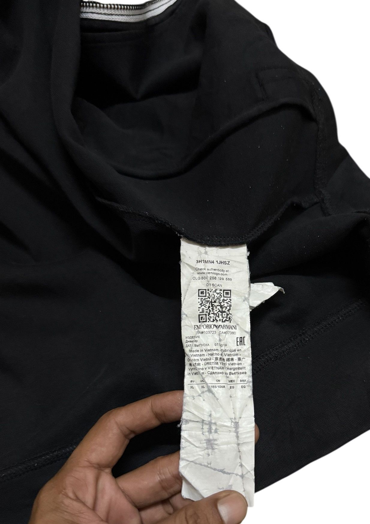 Emporio Armani Emporio Armani Hoodie Signature Embroidery Logo Size US XL / EU 56 / 4 - 9 Thumbnail
