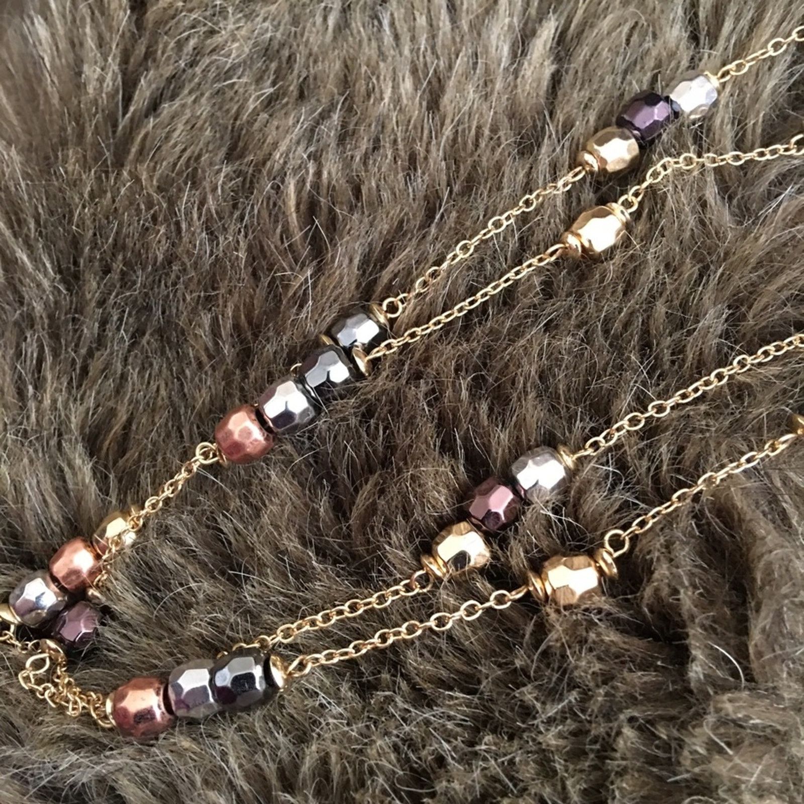 Vintage Vintage double strand metallic beads necklace Size ONE SIZE - 6 Thumbnail