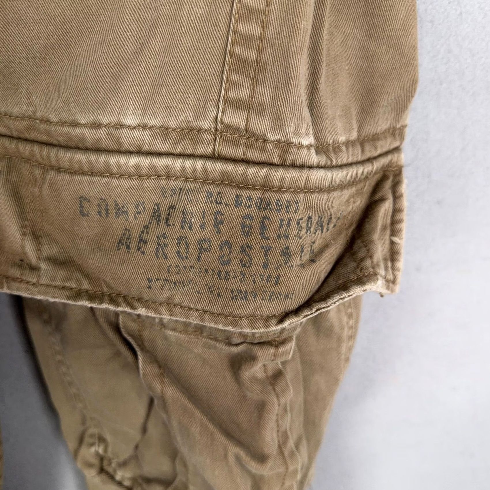 Aeropostale Vintage Aeropostale Pants Mens 29x32 Brown Cargo Canvas Relaxed Fit Straight Leg Utility Size US 29 - 5 Thumbnail