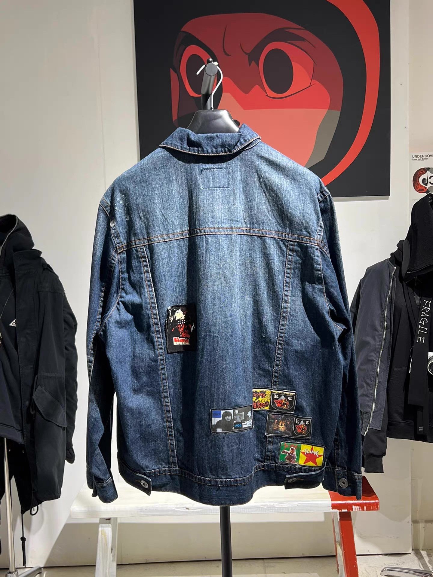 Vintage 90s Vintage Patchwork Denim Jacket Q13 Size US L / EU 52-54 / 3 - 3 Thumbnail