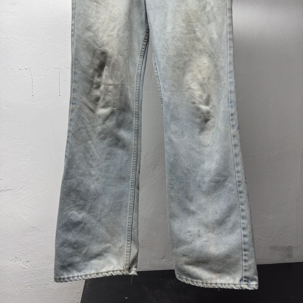 Levi's 80s Levi's 517 Thrashed Faded Flare Jeans ERD Grunge Chrome Size US 31 - 8 Thumbnail