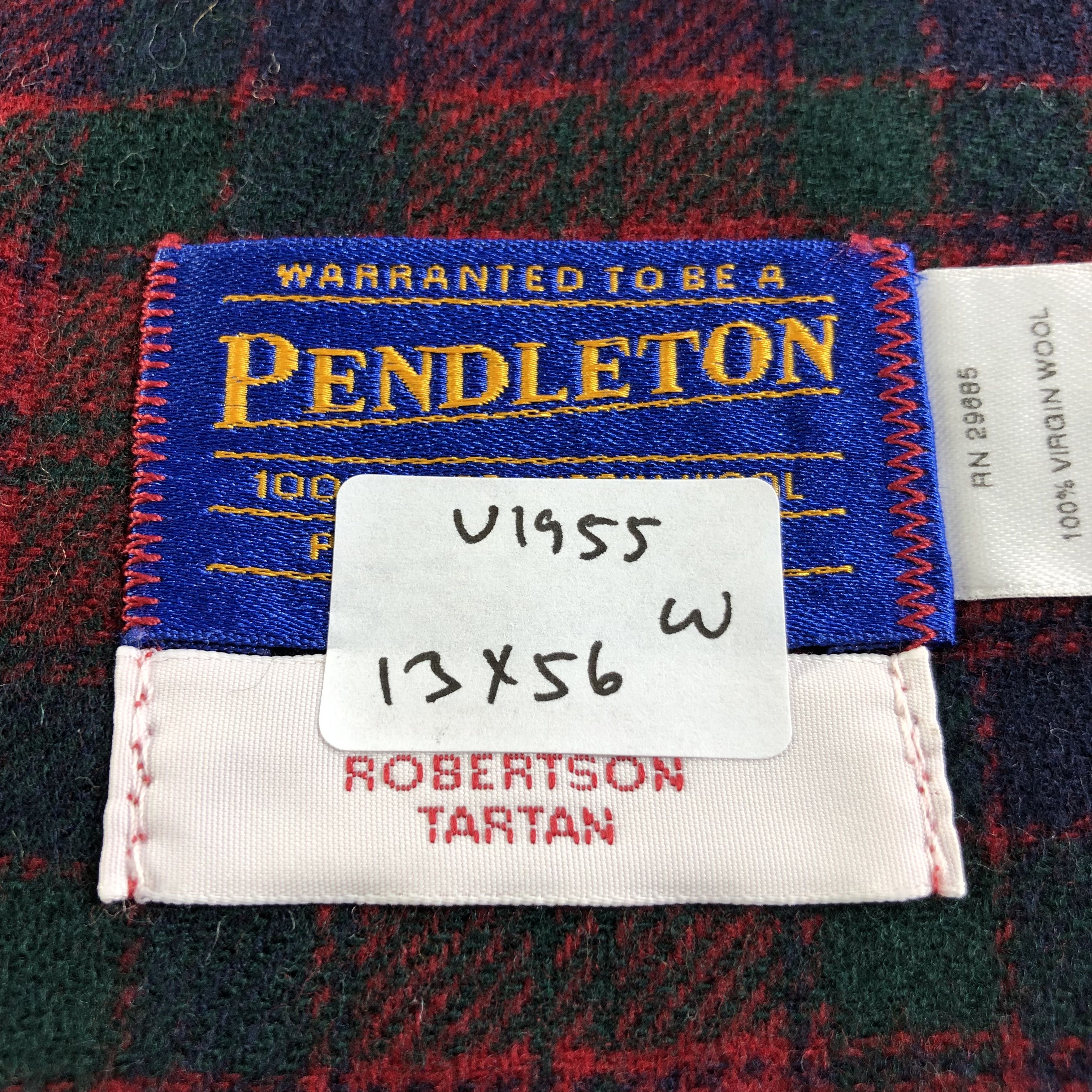 Pendleton Pendleton Tartan Wool Scarf Muffler V1955 Size ONE SIZE - 5 Thumbnail