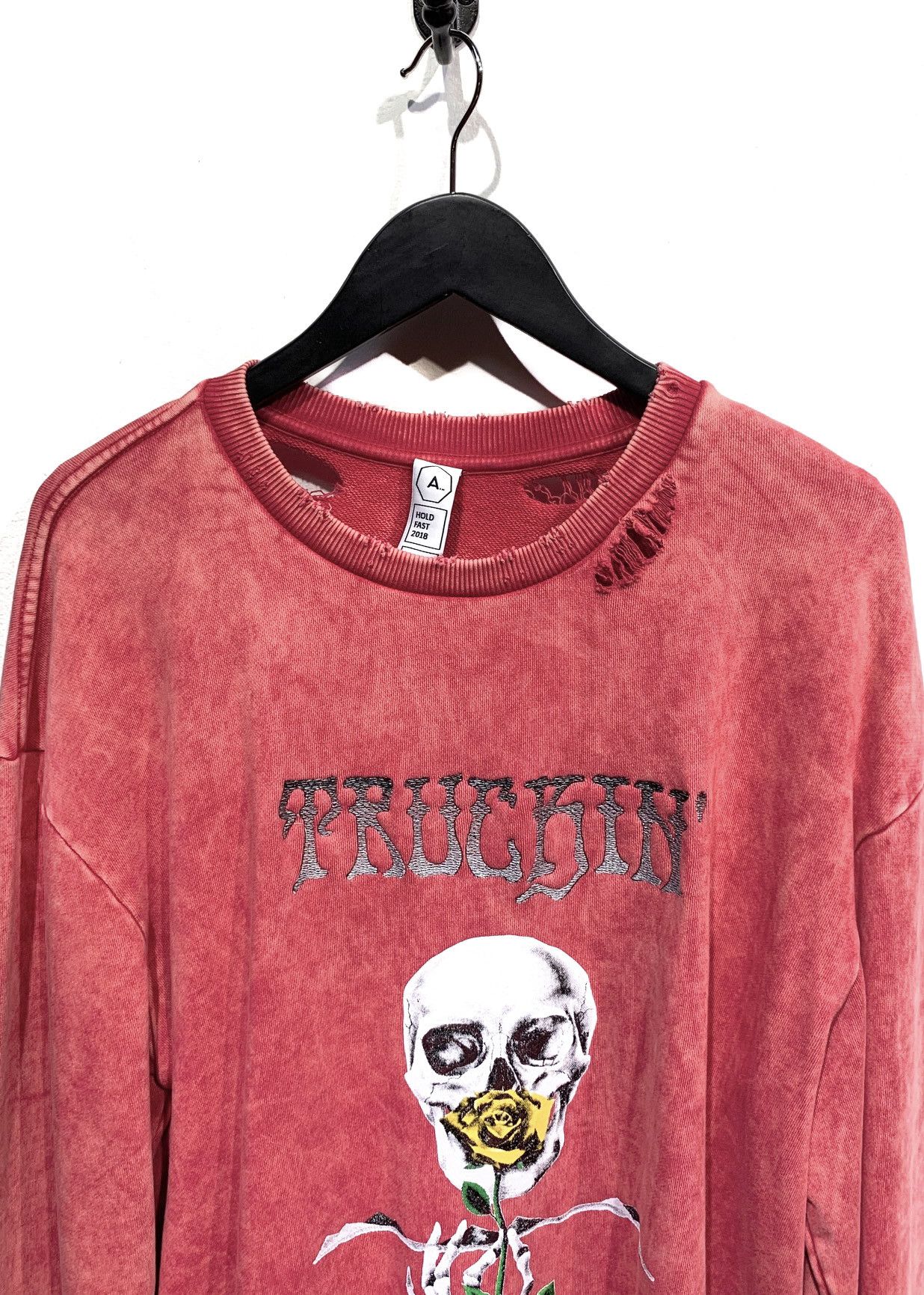 Alchemy Equipment Alchemist Hold Fast 2018 Pink "Truckin" Skull Sweatshirt Size US M / EU 48-50 / 2 - 5 Thumbnail