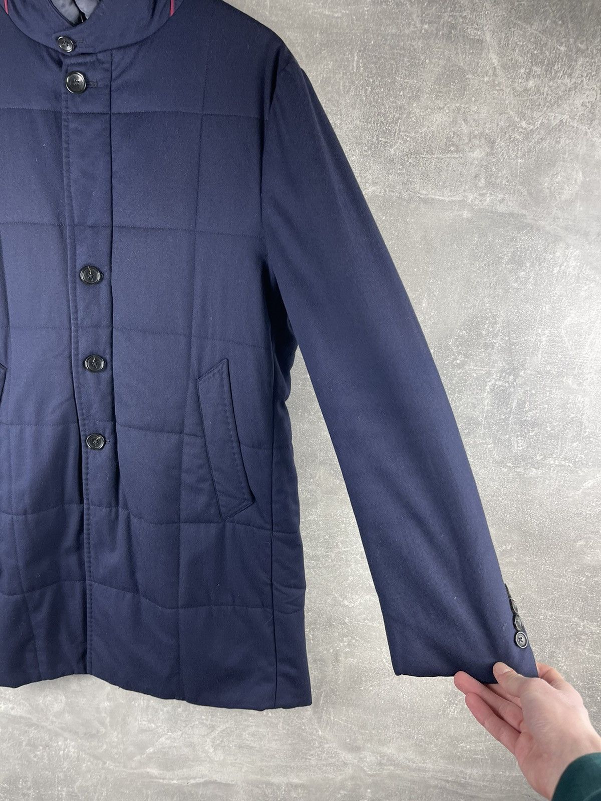 Montecore Montecore Luxury Navy Down Zip Button Quilted Coat Jacket Size US L / EU 52-54 / 3 - 4 Thumbnail