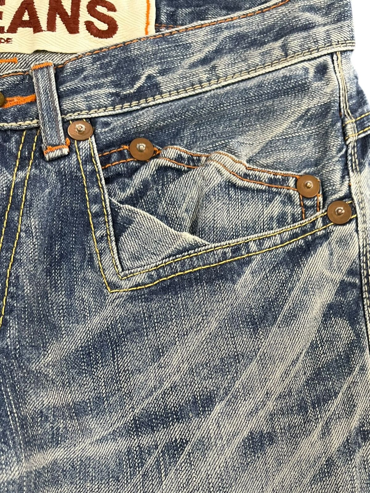 Japan Blue × Le Grande Bleu (L.G.B.) Vintage Blue Way Faded Denim Size US 30 / EU 46 - 4 Thumbnail
