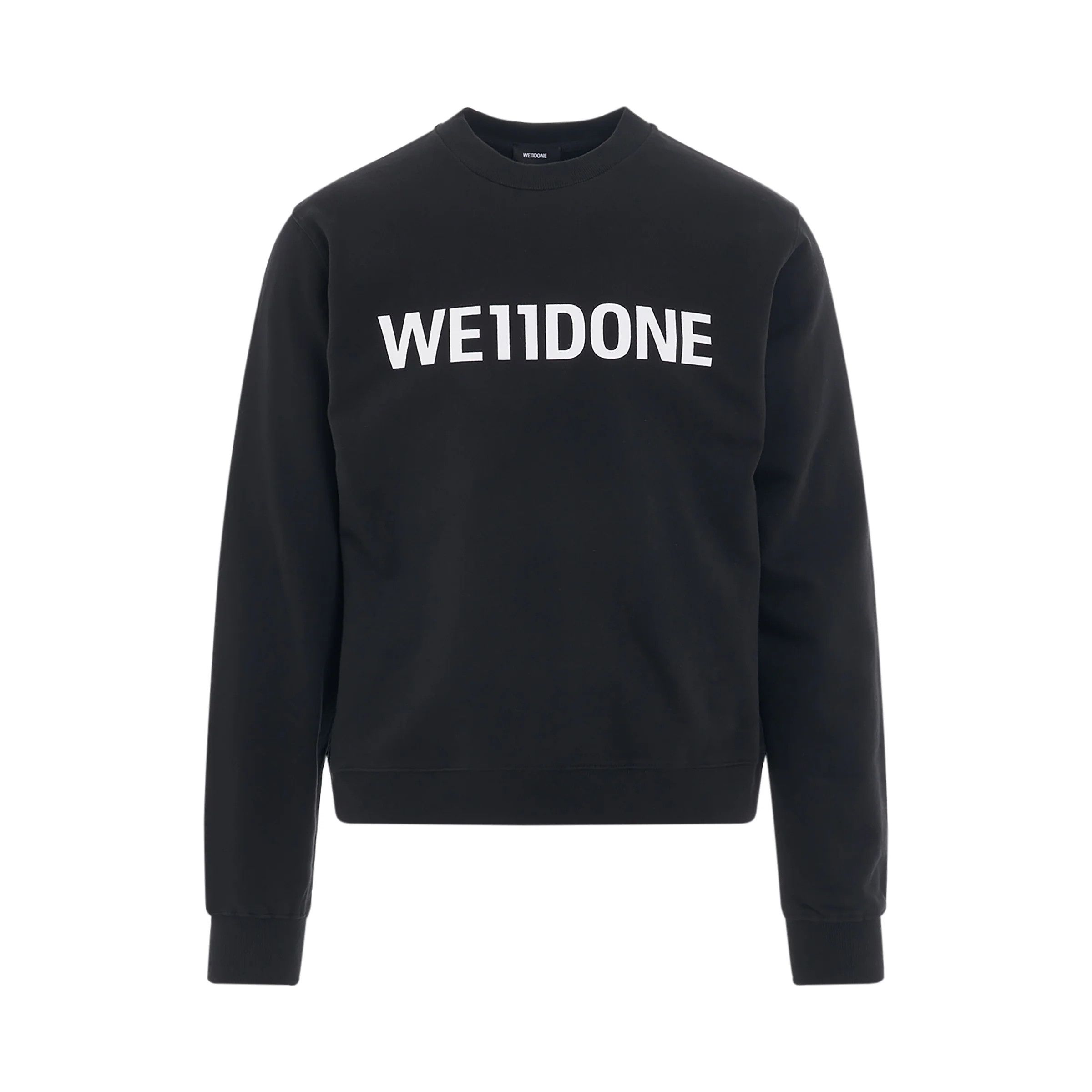 WE11DONE o1mris0824 Fitted Sweatshirt in Black Size US S / EU 44-46 / 1 - 1 Thumbnail