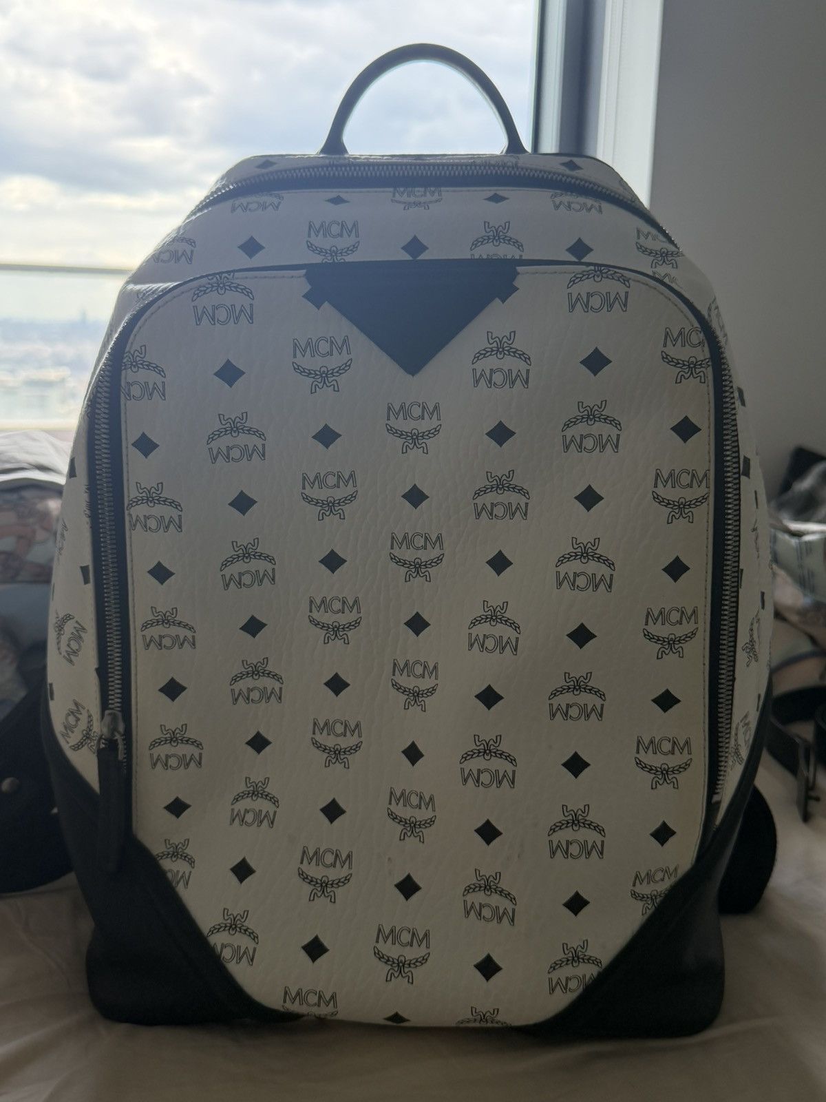 MCM MCM White Backpack Large Almost New Size ONE SIZE - 2 Thumbnail
