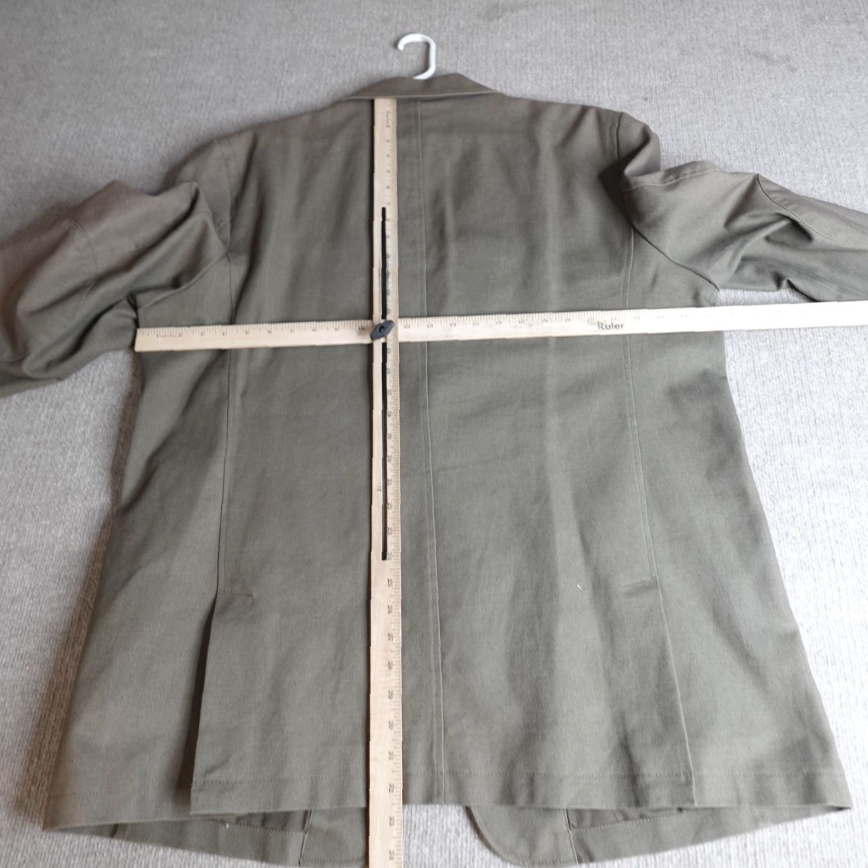 Vintage L.L. Bean Sport Coat 48 Tall Brown Canvas 100% Cotton Safari NEW READ Men Blazer Jacket Coat Notch Lapel Two-Button Long Treated Sun Fade Vintage No Size 48R - 4 Thumbnail