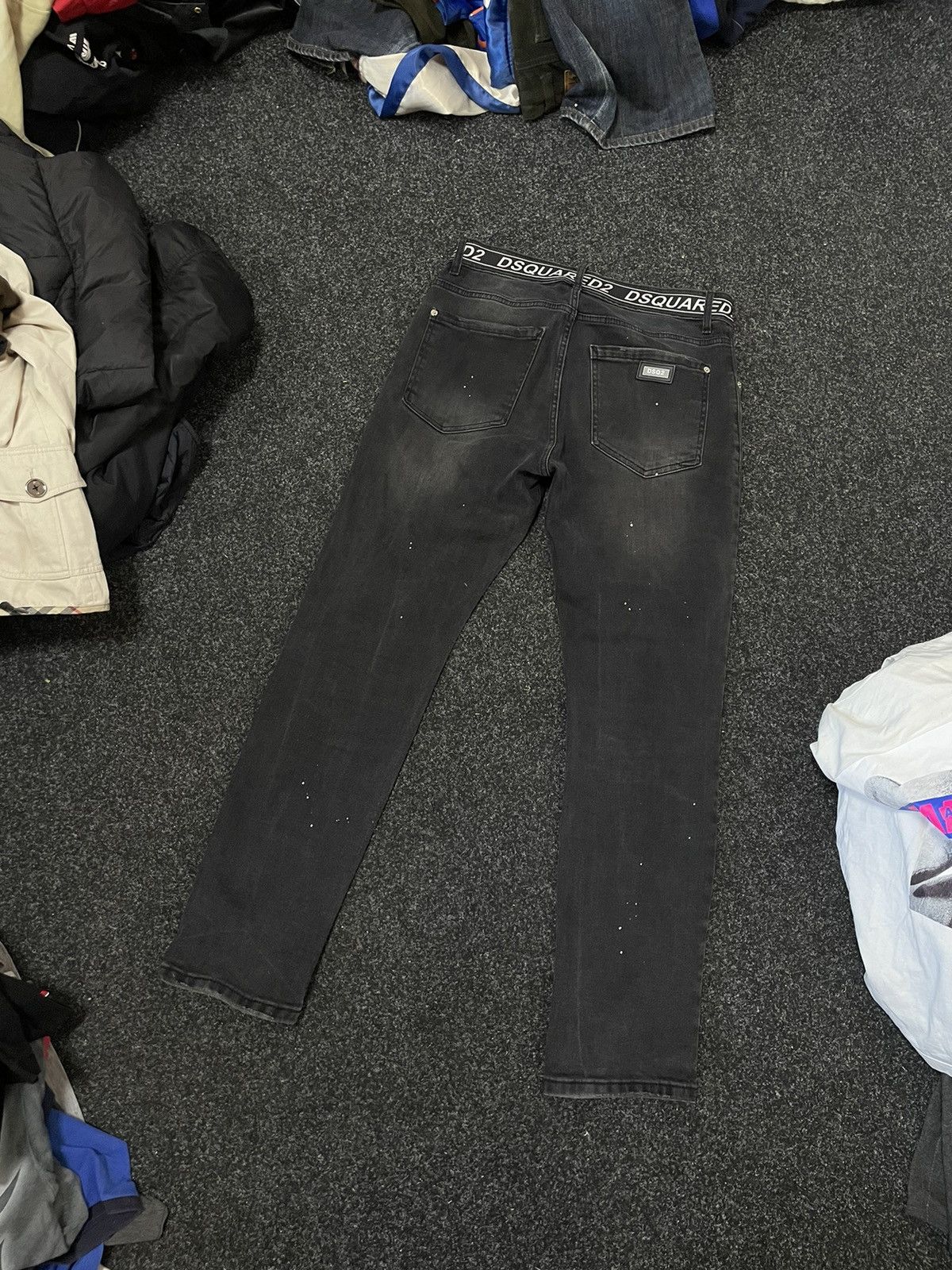 Dsquared2 × If Six Was Nine Vintage Dsquared2 black grey Mud Wash Jeans pants joggers Size US 36 / EU 52 - 1 Thumbnail