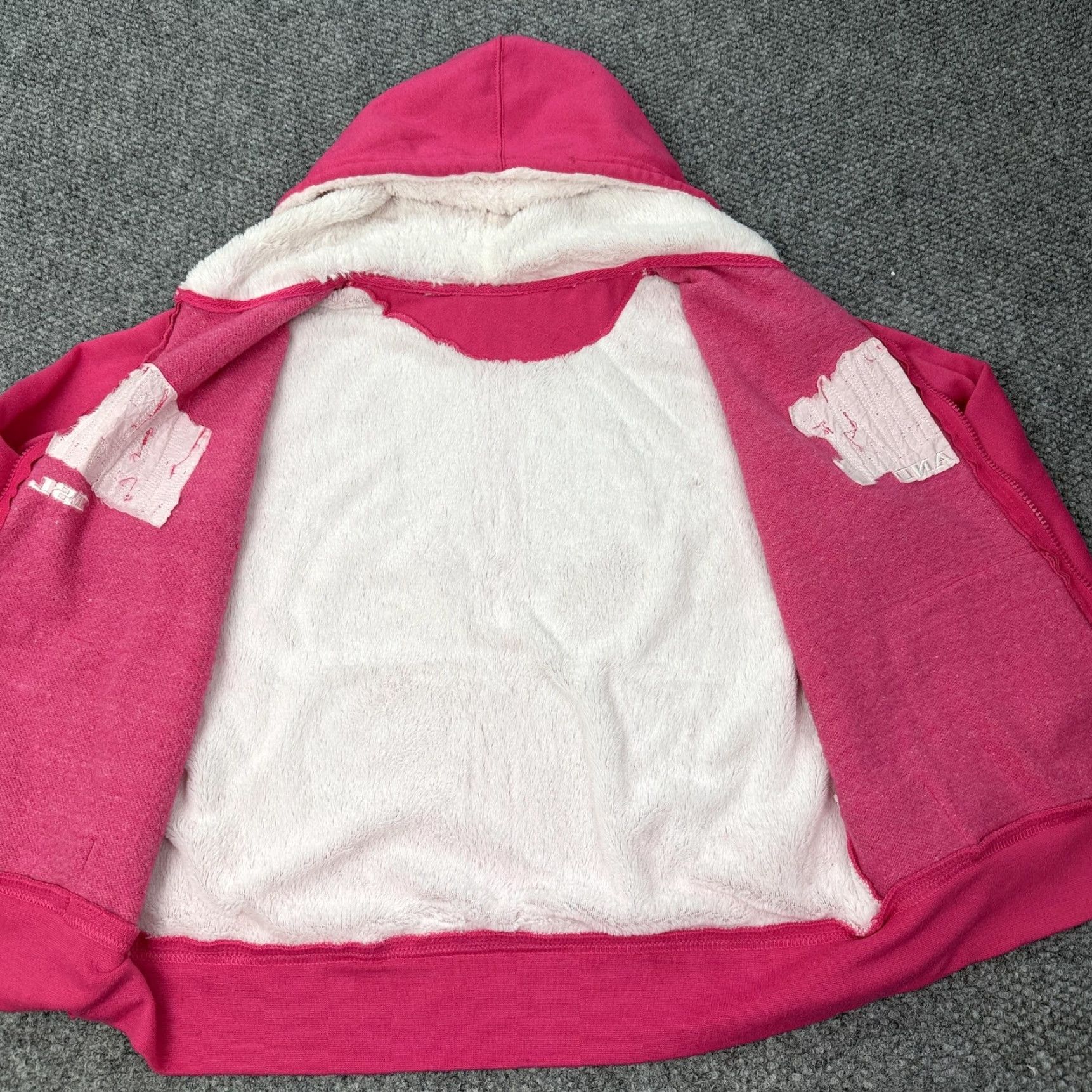Pinko Mackinac Island Hoodie Womens Medium Pink Full Zip Sherpa Lined Sweatshirt Size XL / US 12-14 / IT 48-50 - 4 Thumbnail