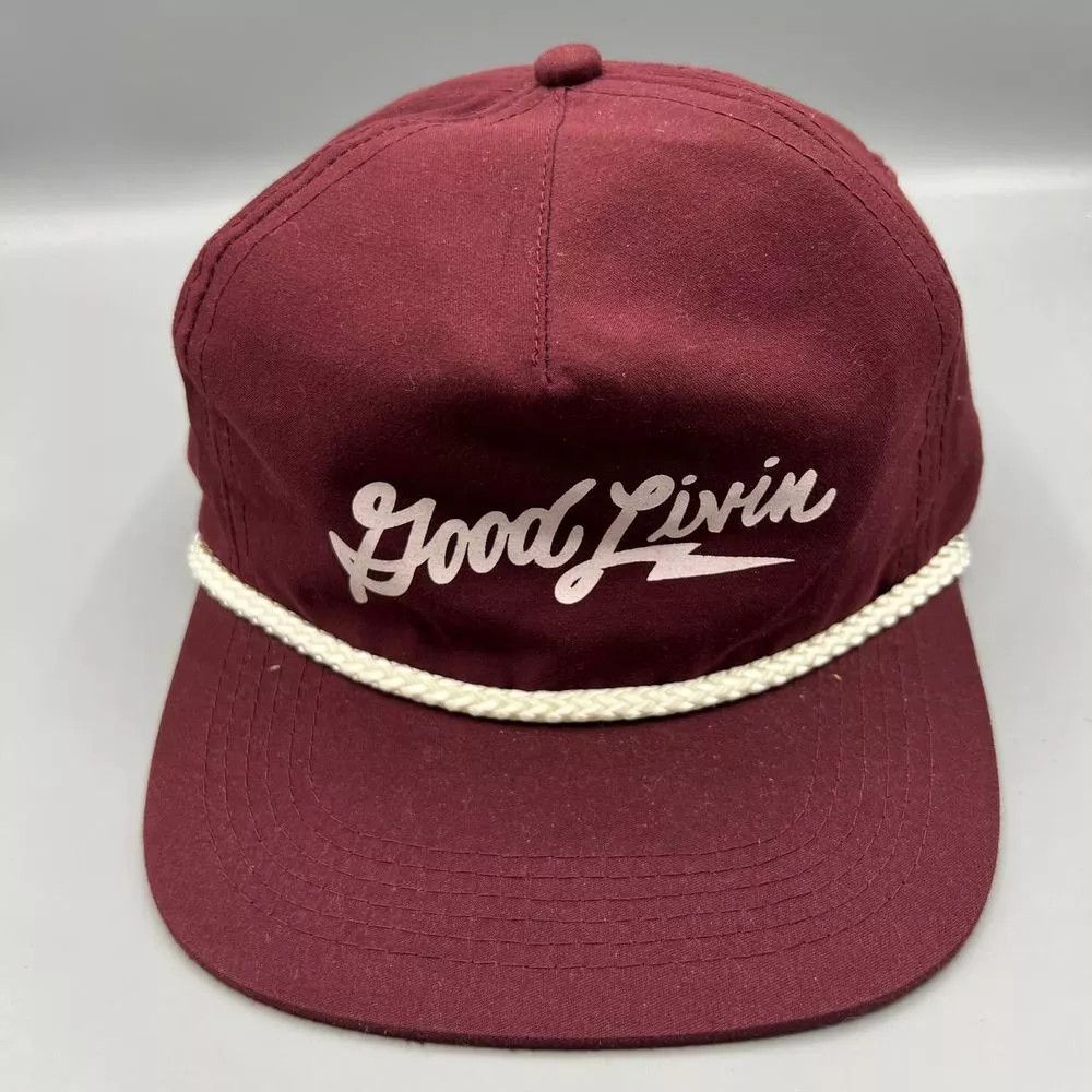 Other Good Livin Hat Men Red Black Skate Snap Back Cap Size ONE SIZE - 1 Thumbnail