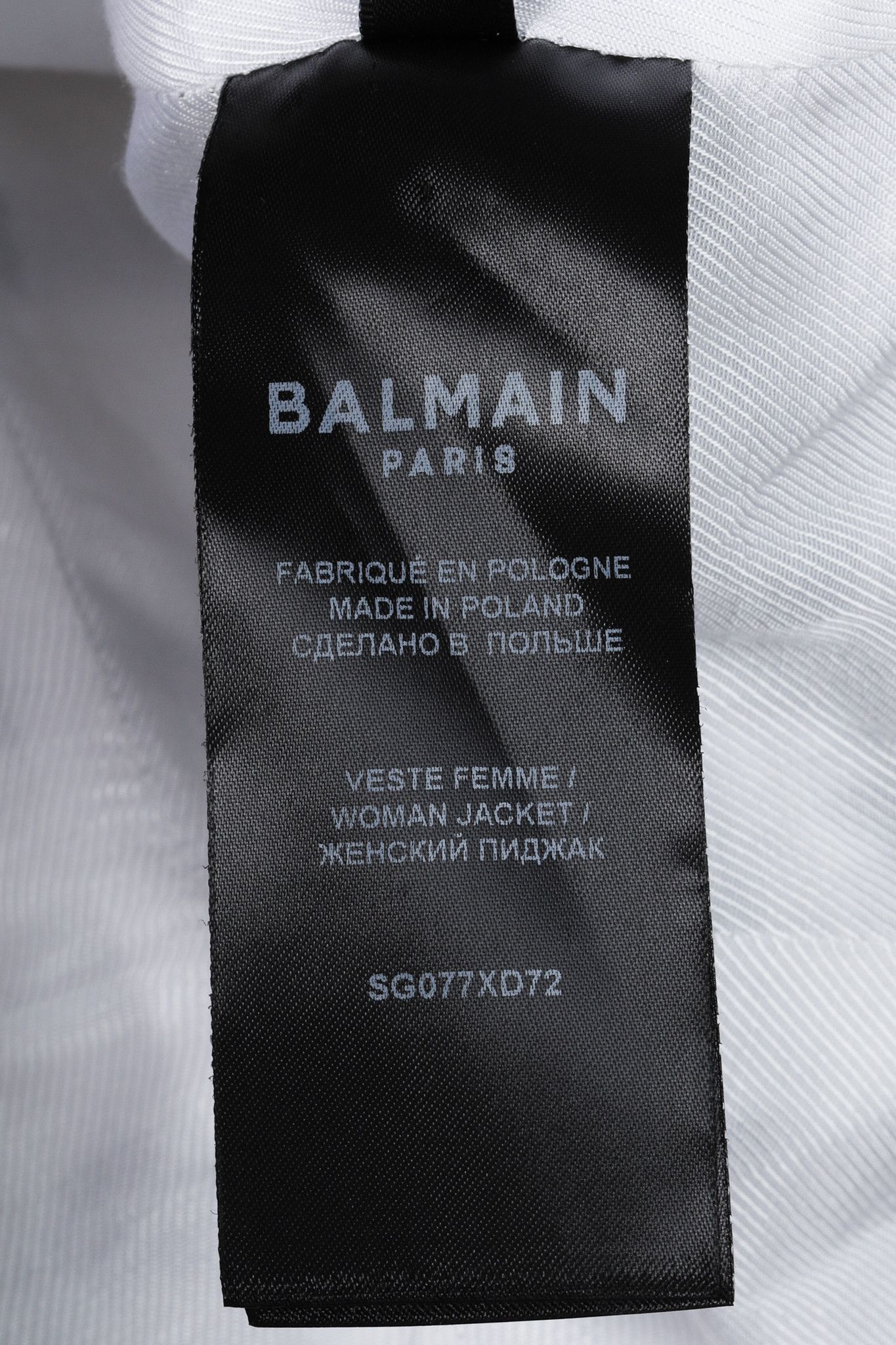 Balmain Balmain Black White Silver Bouclé Striped Tweed Blazer Size XS / US 0-2 / IT 36-38 - 9 Thumbnail