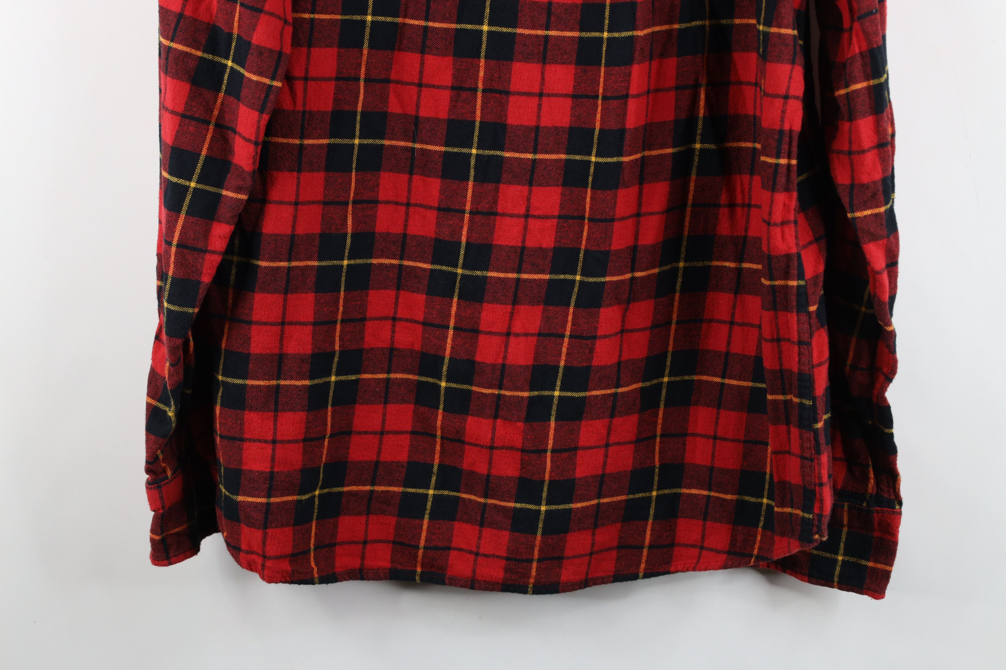 J.Crew Vintage Y2K J Crew Flannel Collared Button Shirt Red Plaid Size US L / EU 52-54 / 3 - 11 Thumbnail