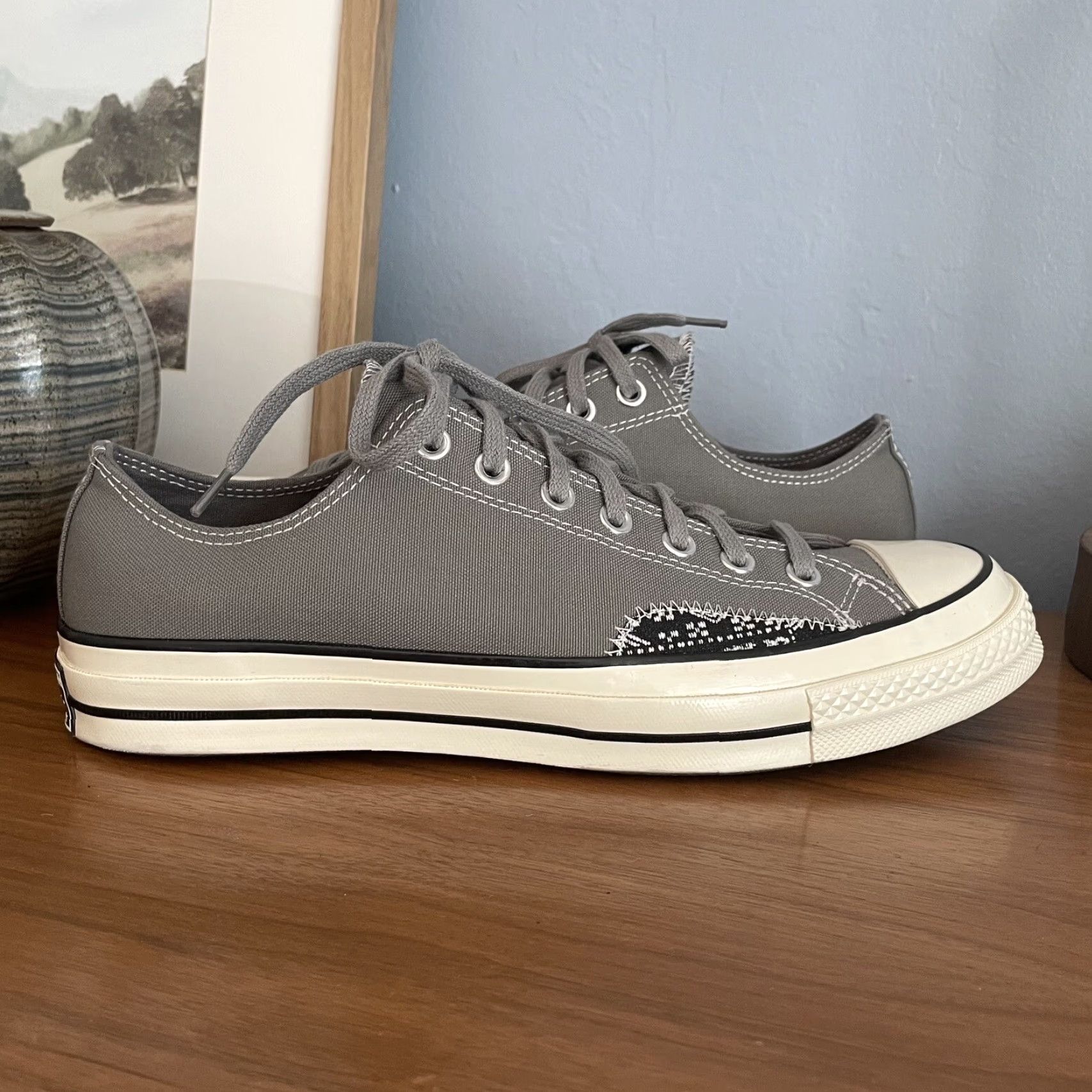 Converse VINTAGE Converse Chuck 70 Crafted Bandanna Woven Ollie Patch Grey M 10.5 / W 12.5 Mens Sneakers Size US 11 / EU 44 - 2 Thumbnail