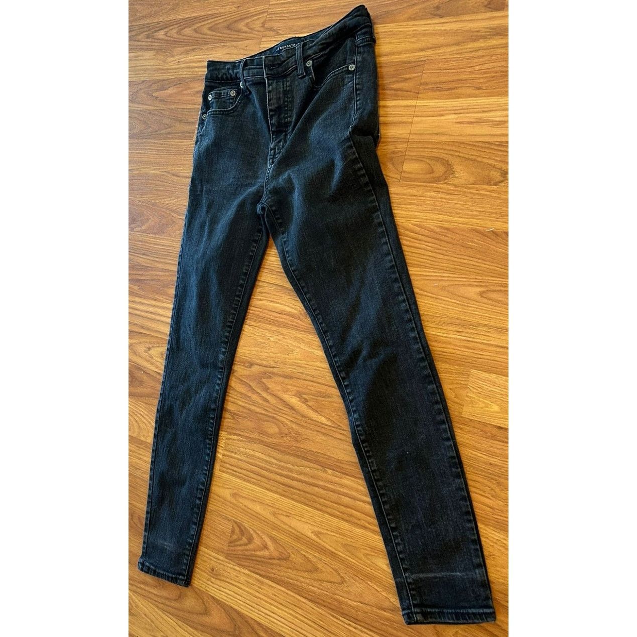Aeropostale Aeropostale Black Denim Jeans - Women's Size 8R - Excellent! Size 30" / US 8 / IT 44 - 3 Thumbnail