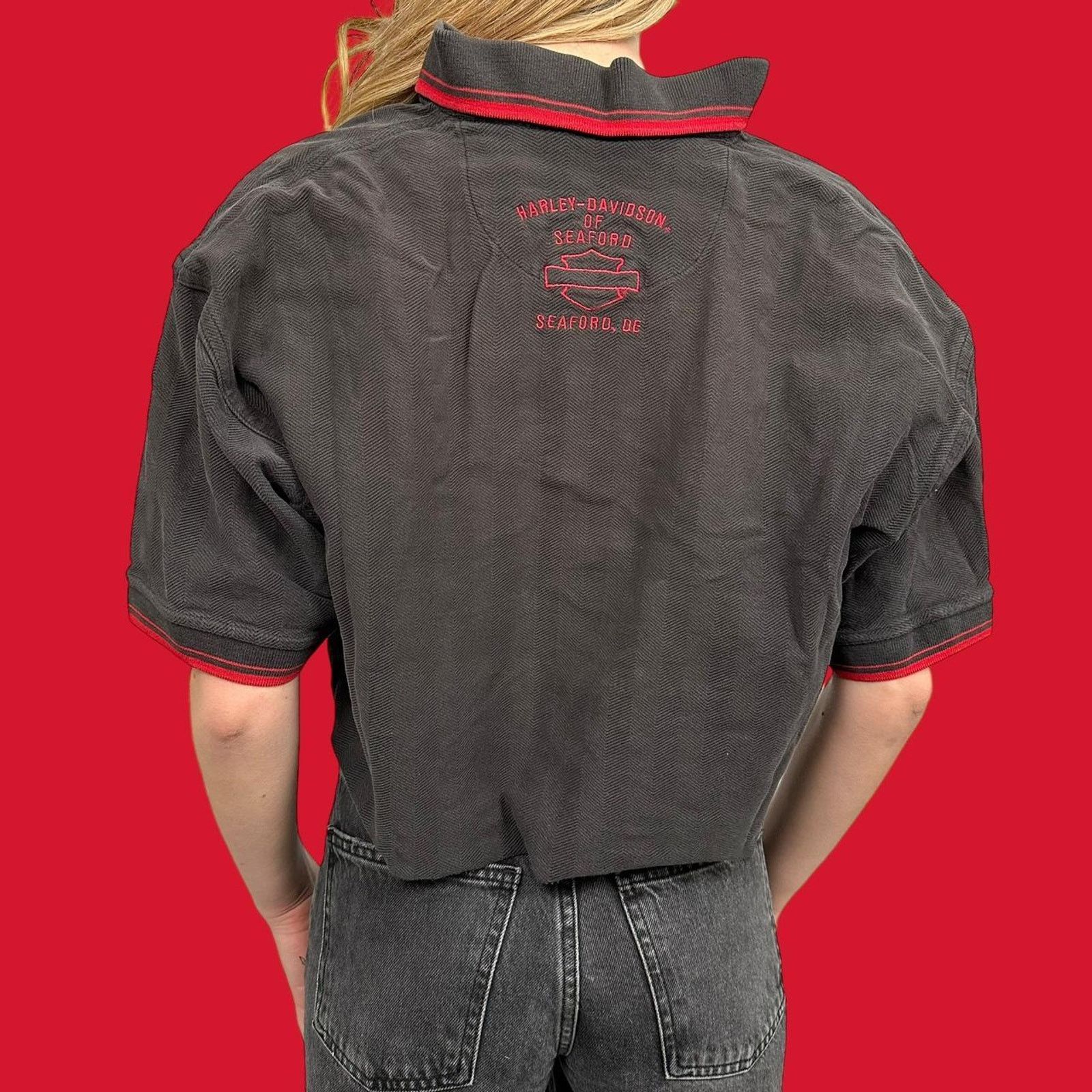 Harley Davidson Vintage harley davidson polo Croptop Size L / US 10 / IT 46 - 6 Thumbnail