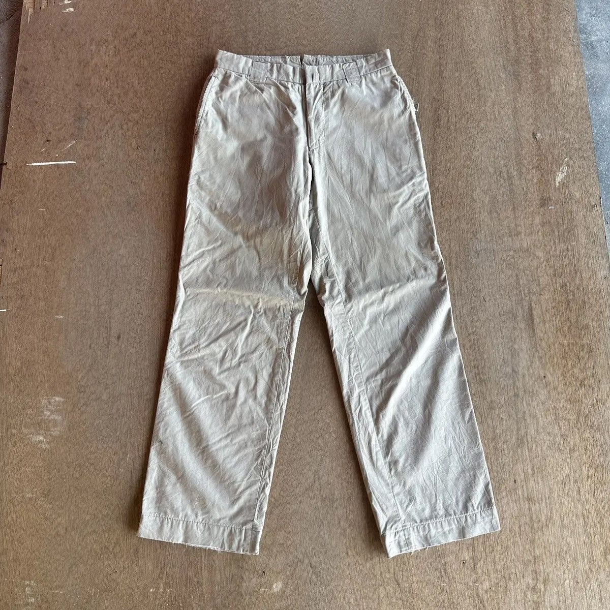Japanese Brand LACQUER CO. TAILOR KHAKI BLANK TROUSERS PANTS W28 Size US 28 / EU 44 - 3 Thumbnail