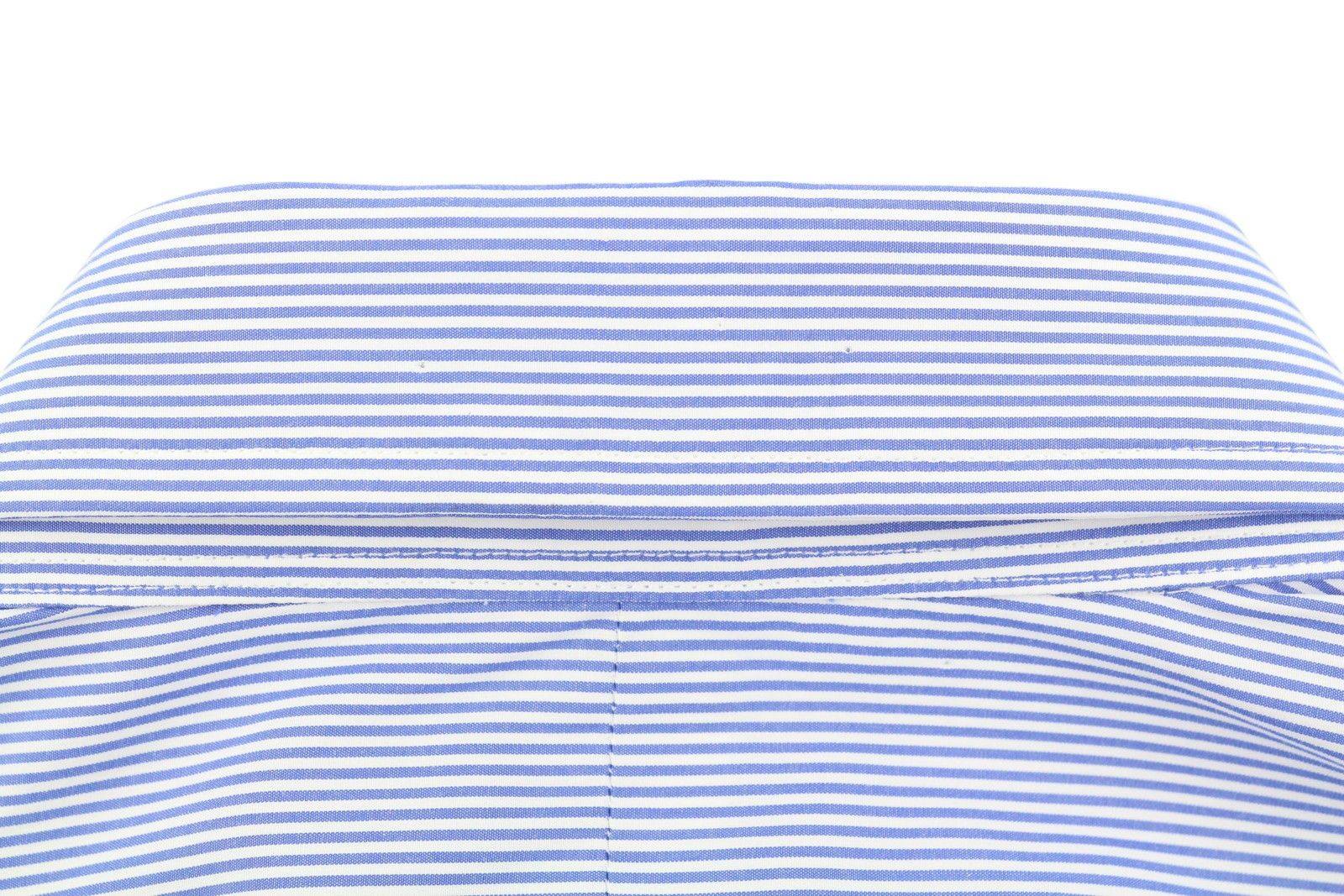 Ralph Lauren M Blue Striped Custom Fit Cutaway Logo Shirt 87013 Size US M / EU 48-50 / 2 - 13 Thumbnail