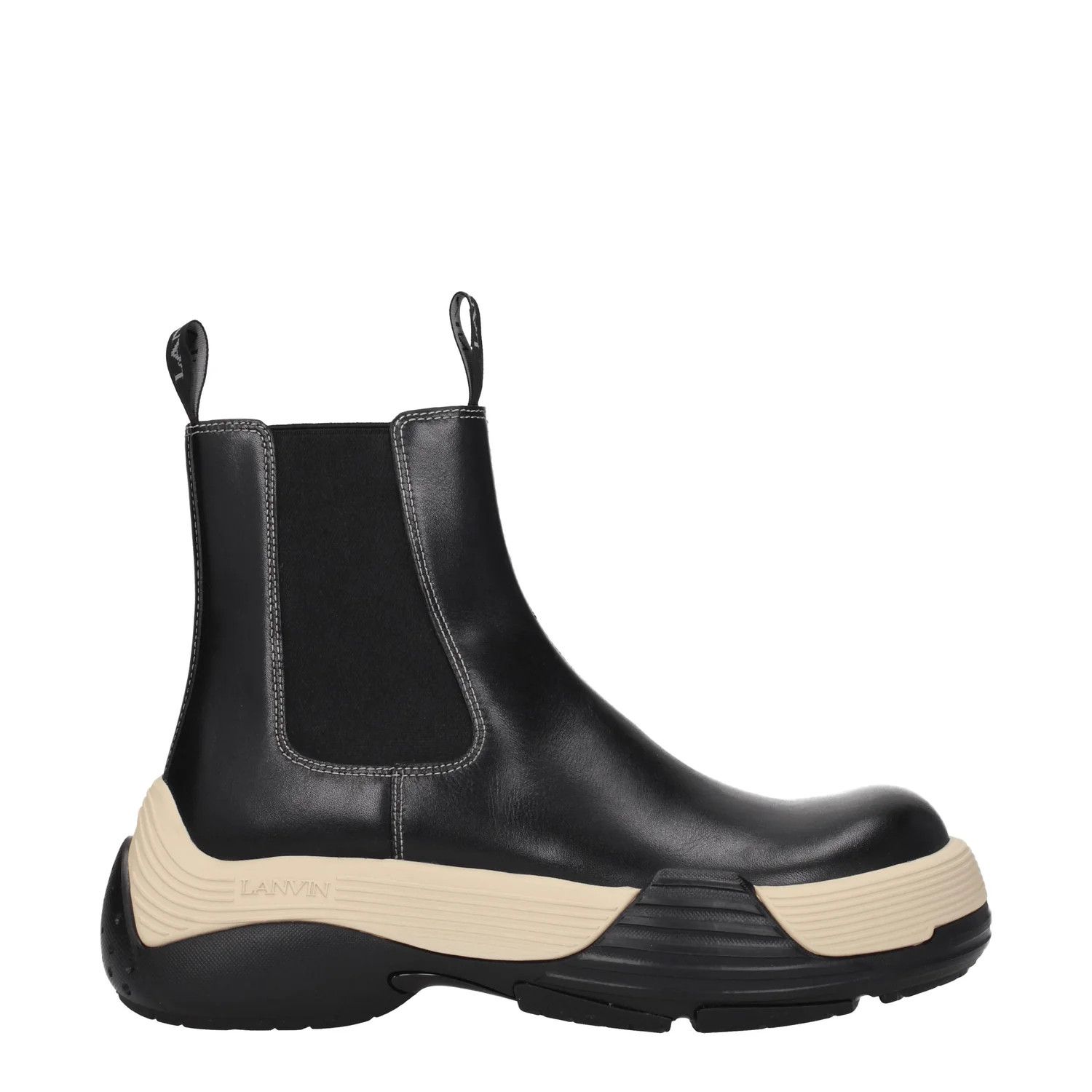 Lanvin o1y0125 Ankle Boots in Black/Cream Size US 6 / EU 39 - 1 Thumbnail