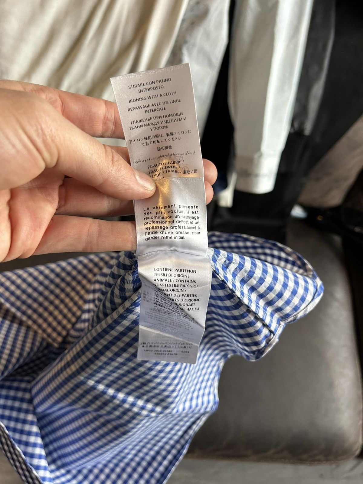 Gucci Blue Plaid Shirt Size US M / EU 48-50 / 2 - 12 Thumbnail
