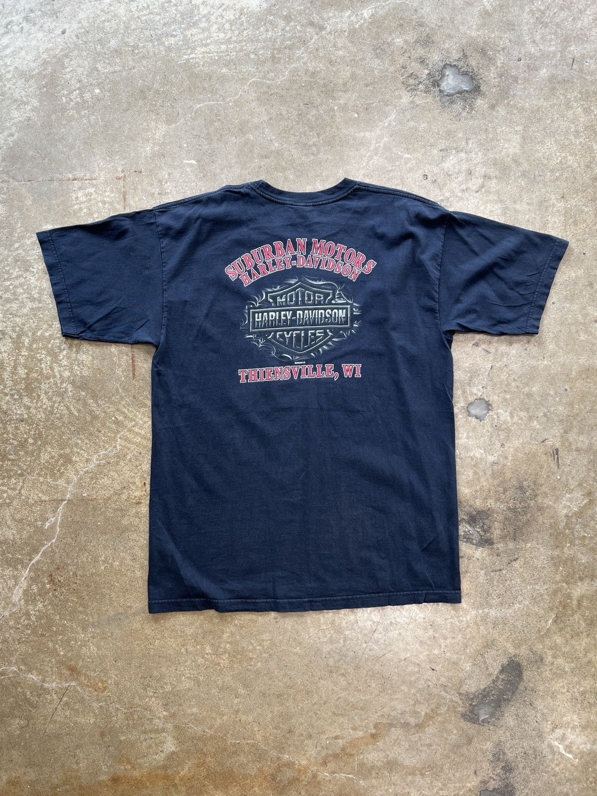 Harley Davidson Vintage 2005 Harley Davidson Fuel Fire Feed the Soul Tee XL Size US XL / EU 56 / 4 - 5 Thumbnail