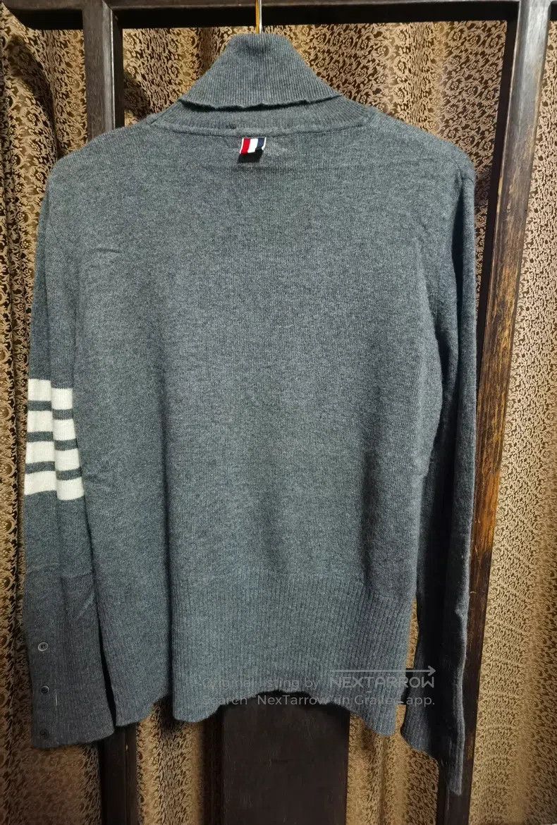 Thom Browne Thom Browne Gray Cashmere Crewneck Sweater Size US XL / EU 56 / 4 - 2 Thumbnail