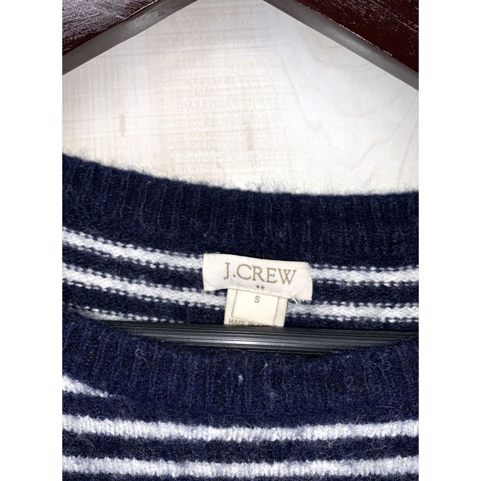 J.Crew J.CREW Womens Size Small Snowflake Design Knit Wool Cropped Sweater Size S-6582 Pullover Slim Winter Fall Wool, Nyol, Acrylic Size S / US 4 / IT 40 - 5 Thumbnail