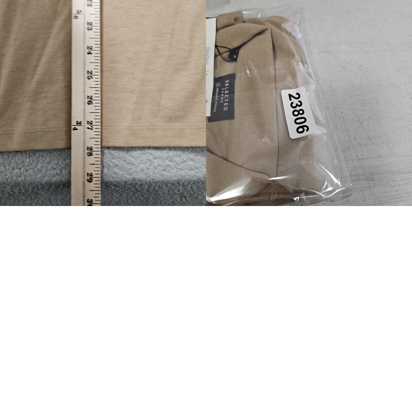 Selected Homme Selected Homme Polo Shirt Mens XL Brown Long Sleeve Mason Zip Organic Cotton Size US XL / EU 56 / 4 - 8 Thumbnail