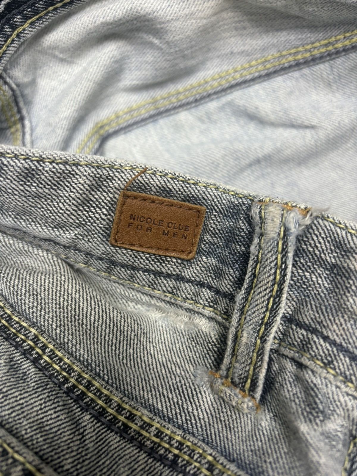 Obelisk 🔥NICOLE CLUB FOR MEN FLARE JEANS DISTRESSED DENIM Size US 32 / EU 48 - 10 Thumbnail