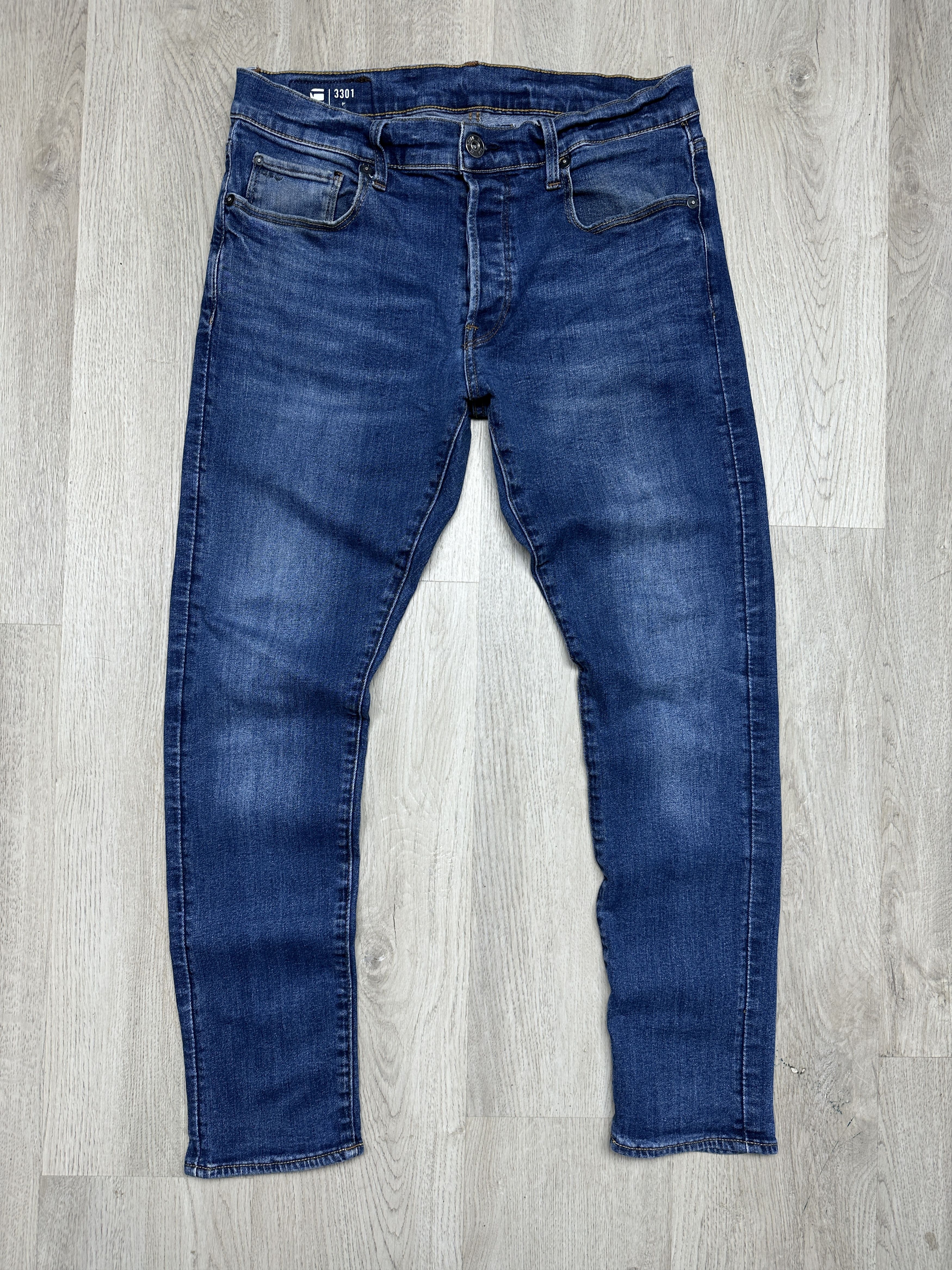 G-Star G Star Raw 3301 Slim Mens Denim Pants Jeans Size US 33 - 1 Thumbnail
