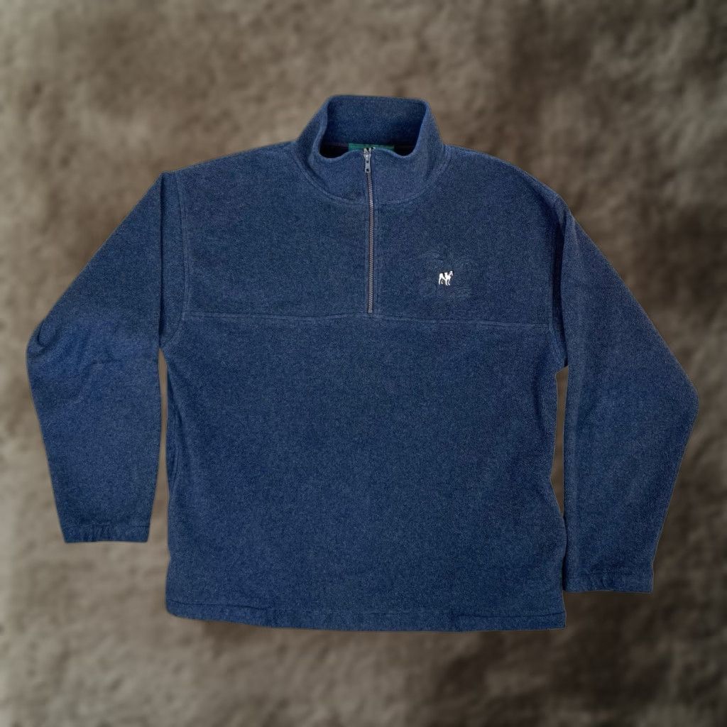 Big Dogs VINTAGE Big Dogs Sweatshirt 1/4 Zip Fleece XL Blue 90s Dog Classic Mens Size US XL / EU 56 / 4 - 1 Thumbnail