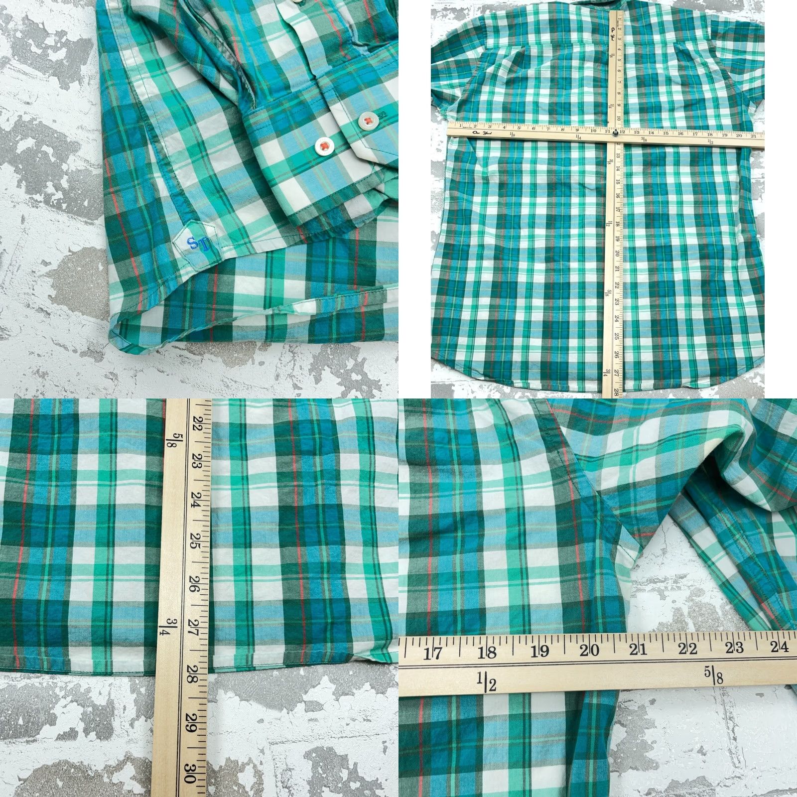 Southern Tide Southern Tide Shirt Men Medium Green Plaid Button-Up Poplin Dress Casual Fish Size US M / EU 48-50 / 2 - 8 Thumbnail