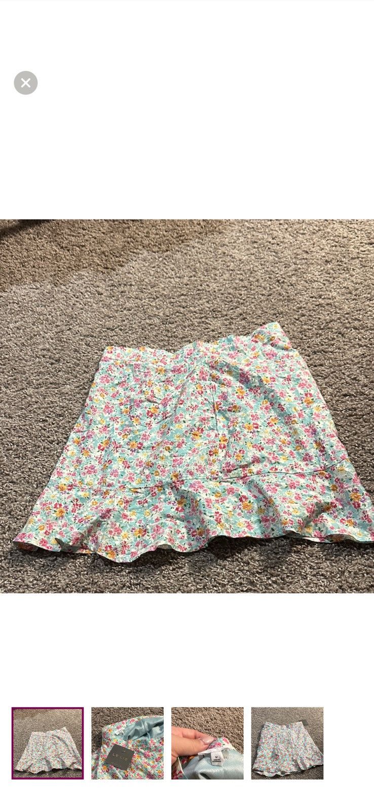 Other Blue floral skirt Size 26" / US 2 / IT 38 - 1 Thumbnail