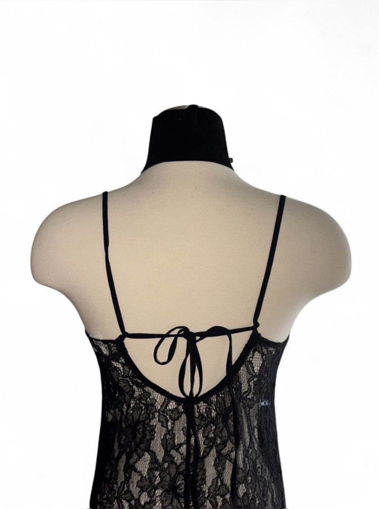 H&M Women’s Size XS H&M Black Sheer Lace Maxi Dress Pre-Owned Size XS / US 0-2 / IT 36-38 - 3 Thumbnail