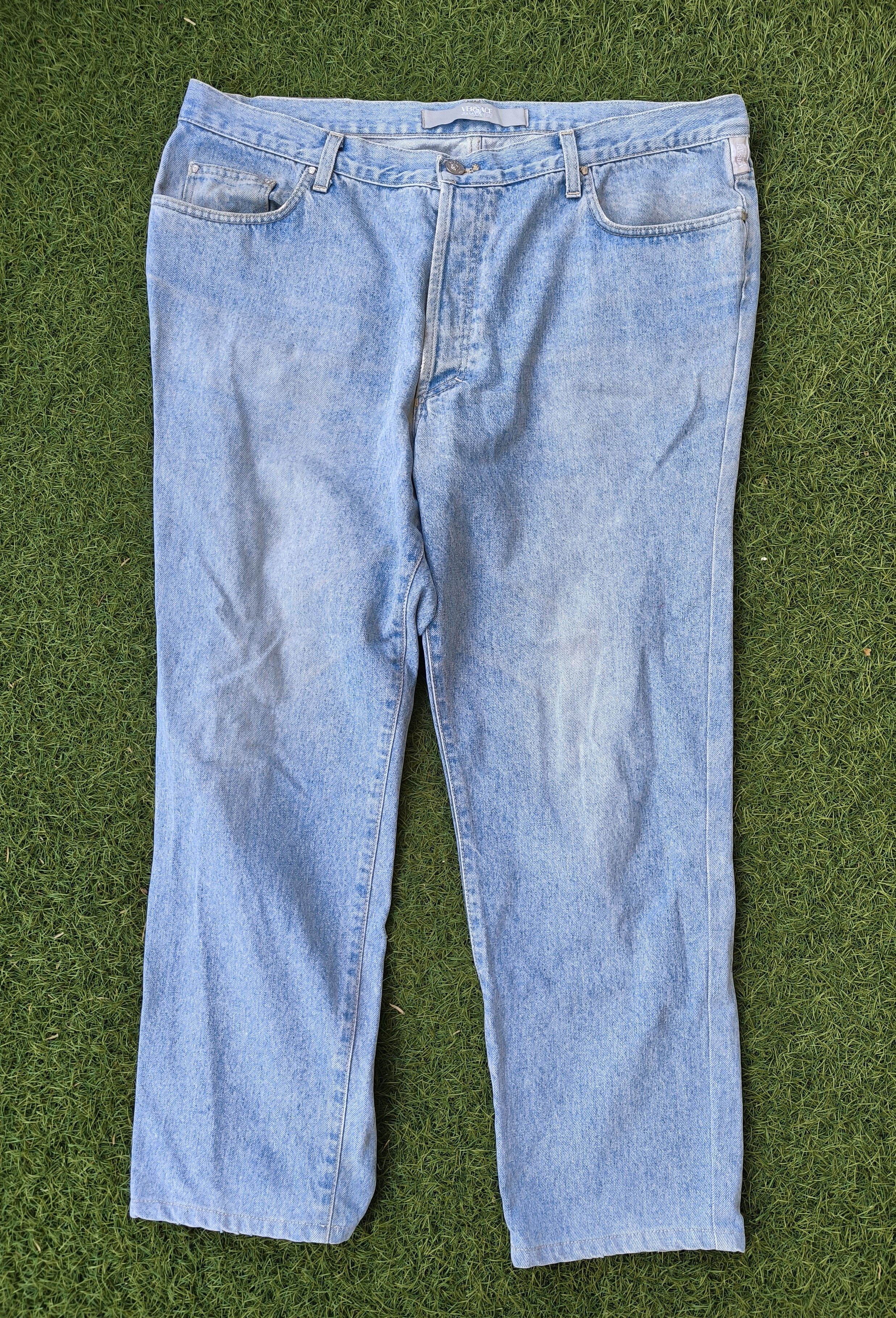 Versace Jeans Couture Vintage 90's Versace Jeans Couture Light Wash Denim Jeans Size US 44 / EU 60 - 1 Thumbnail