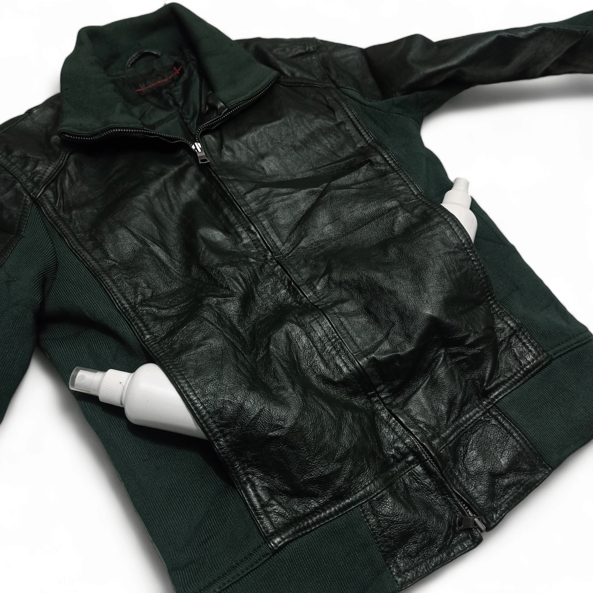 Morgan Homme Vintage Y2K Women's MORGAN DE TOI HOMME Green Leather Jacket Size M / US 6-8 / IT 42-44 - 6 Thumbnail