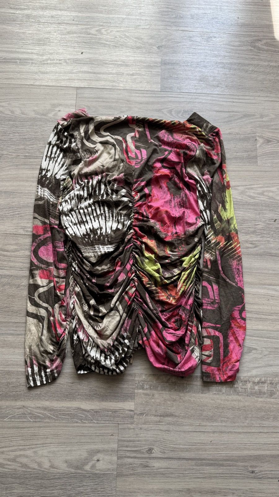 Hysteric Glamour Y2K Deconstructed Abstract Print High Fashion Zip Jacket Size M / US 6-8 / IT 42-44 - 7 Thumbnail