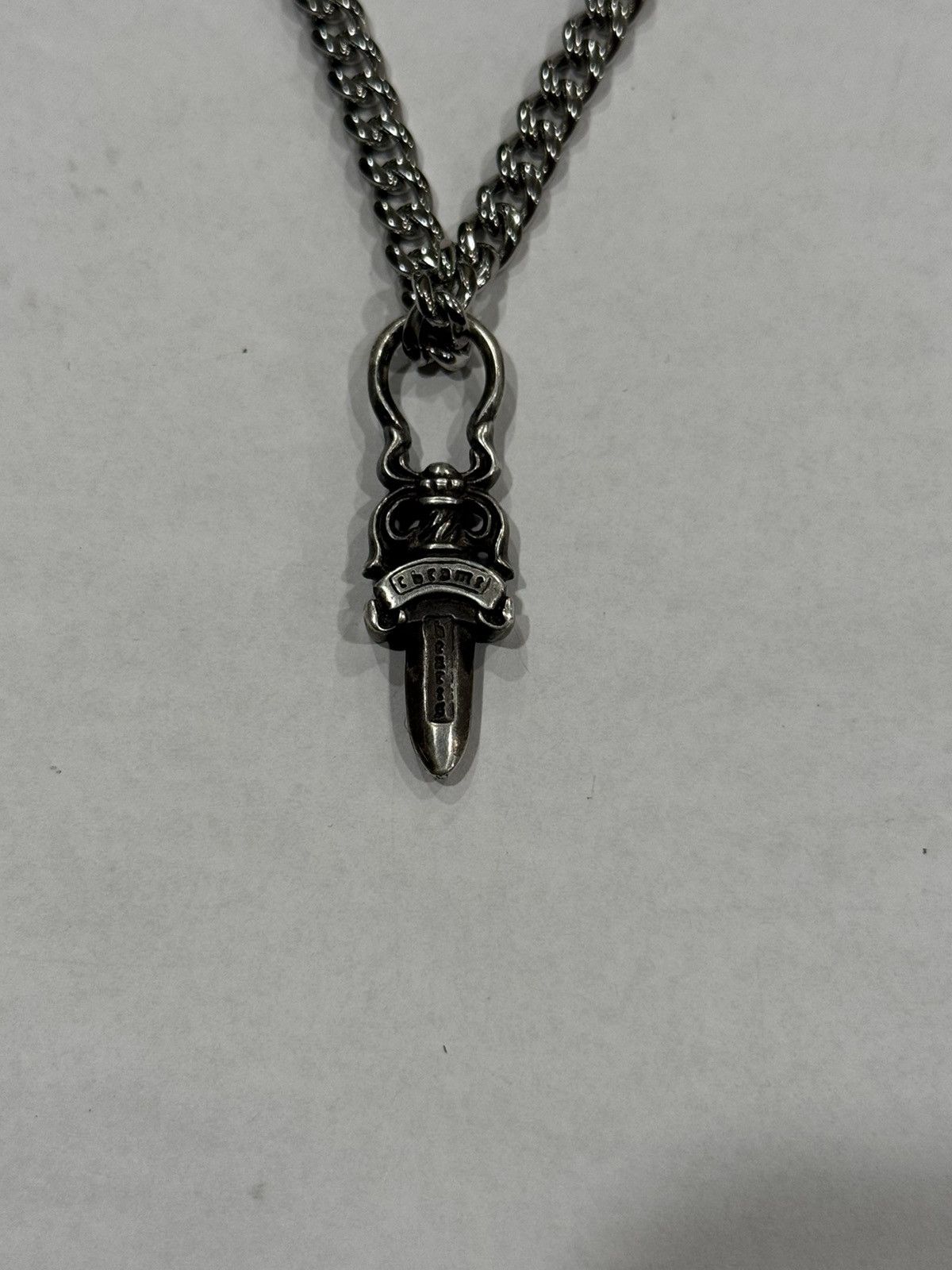Chrome Hearts Chrome Hearts Dagger Pendant Cuban Link Chain Necklace 925 Size ONE SIZE - 11 Thumbnail