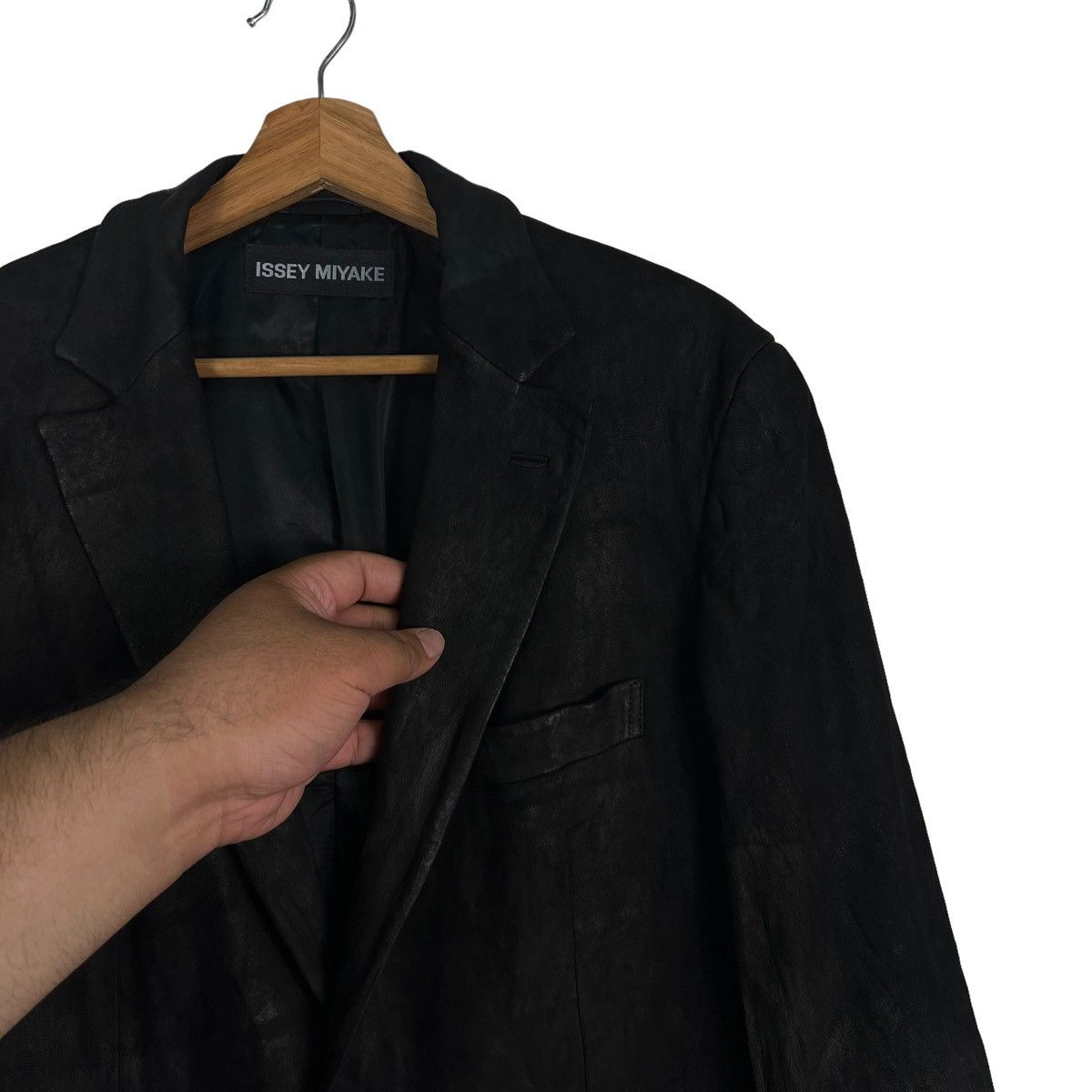 Issey Miyake 🔥VTG ISSEY MIYAKE SHEEPSKIN LEATHER JACKET DOUBLE BREAST Size US M / EU 48-50 / 2 - 8 Thumbnail