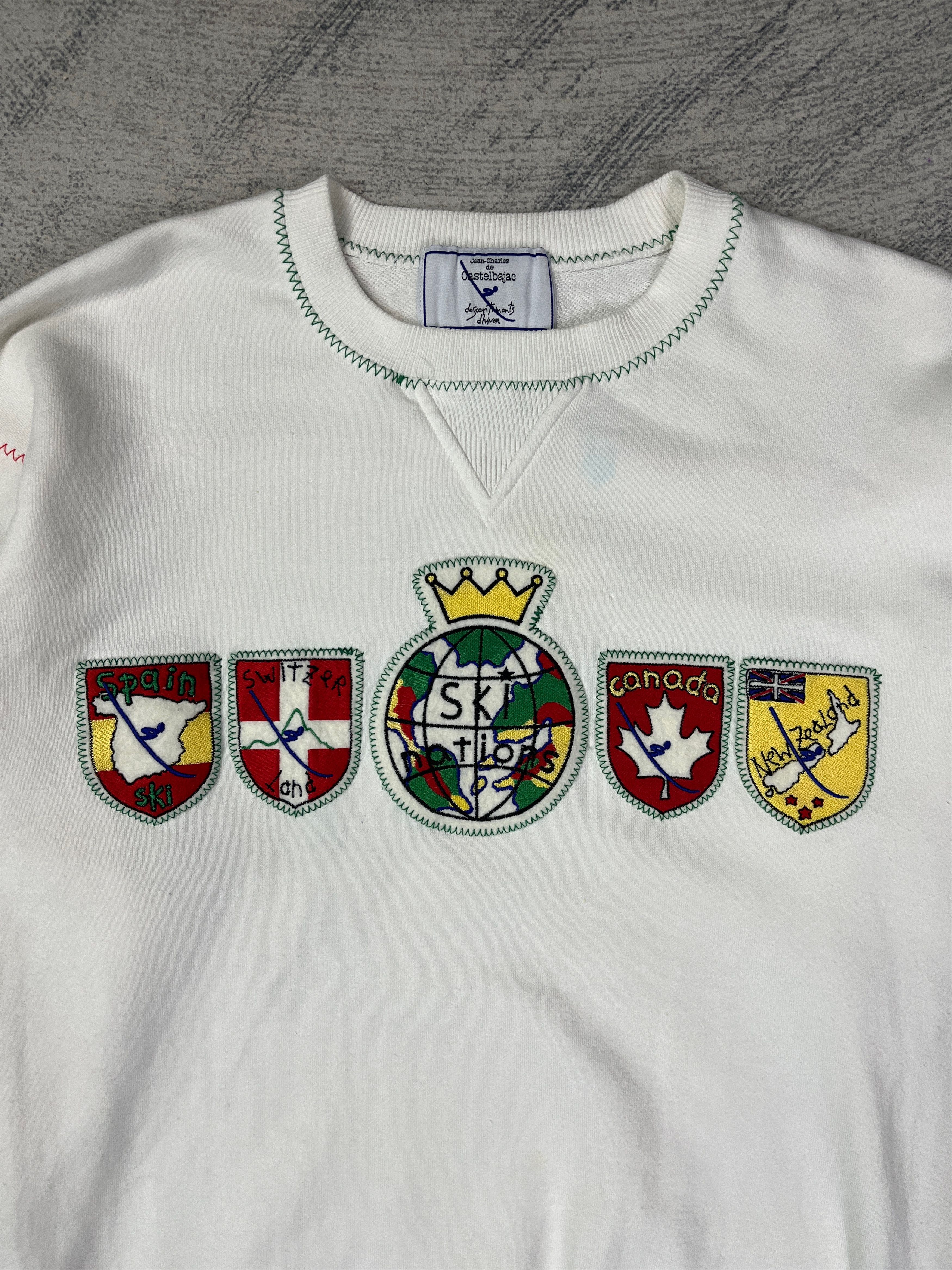 Jean Charles De Castelbajac Descentiments Dhiver Ski Nations Embroidery Flags Sweatshirt Size US M / EU 48-50 / 2 - 3 Thumbnail