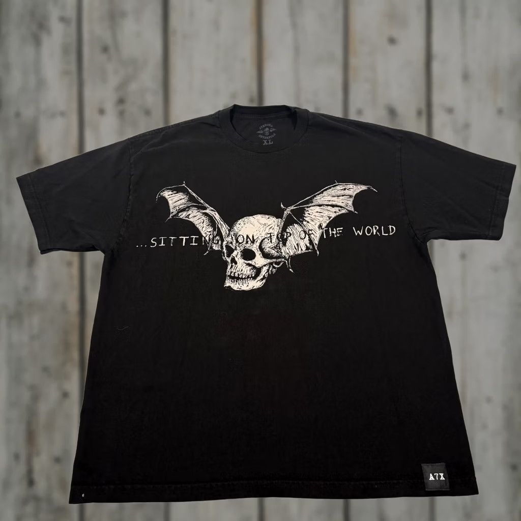 Vintage Avenged Sevenfold Shirt Mens XL Black Music Band Tee Sitting On Top World Size US XL / EU 56 / 4 - 1 Thumbnail