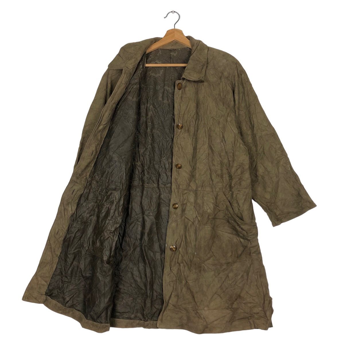 Lancel 🔥Rich Brown - Long Fly Jacket Genuine Leather Lance Paris Size US M / EU 48-50 / 2 - 9 Thumbnail