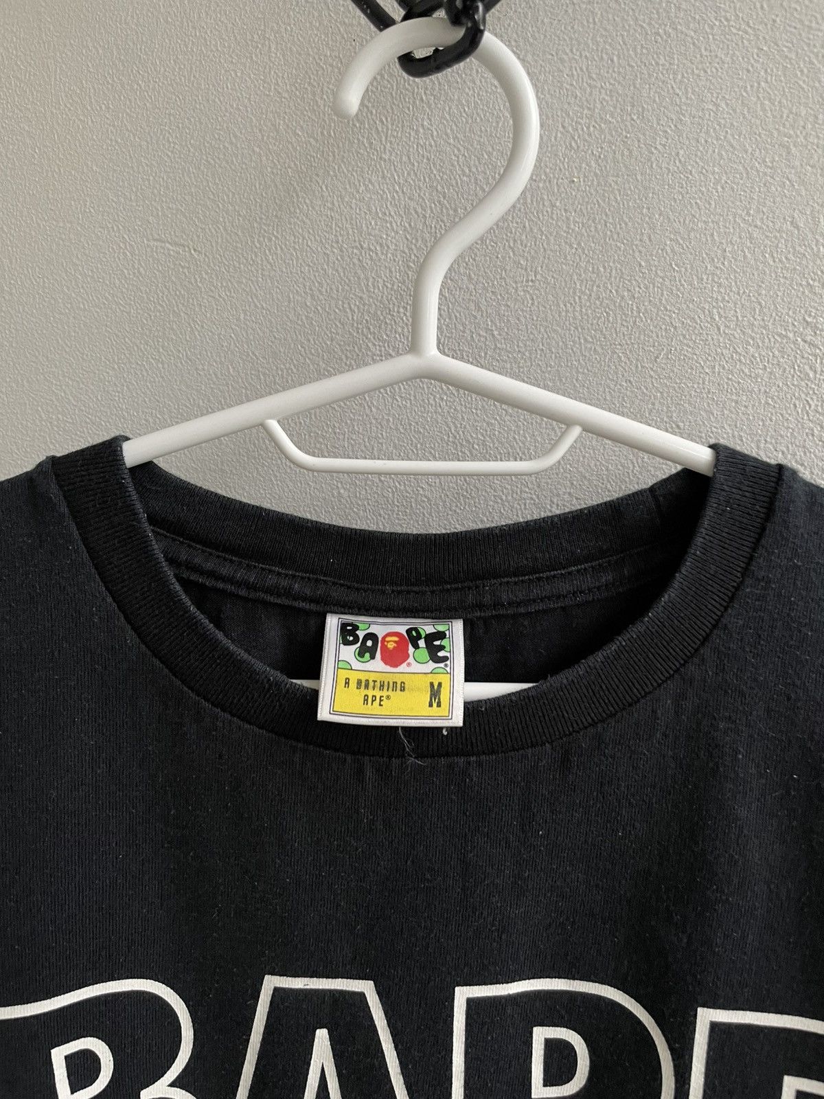 Bape Bape A Bathing Ape Black Big Logo Classic T-shirt Tee Luxury Size US M / EU 48-50 / 2 - 10 Thumbnail