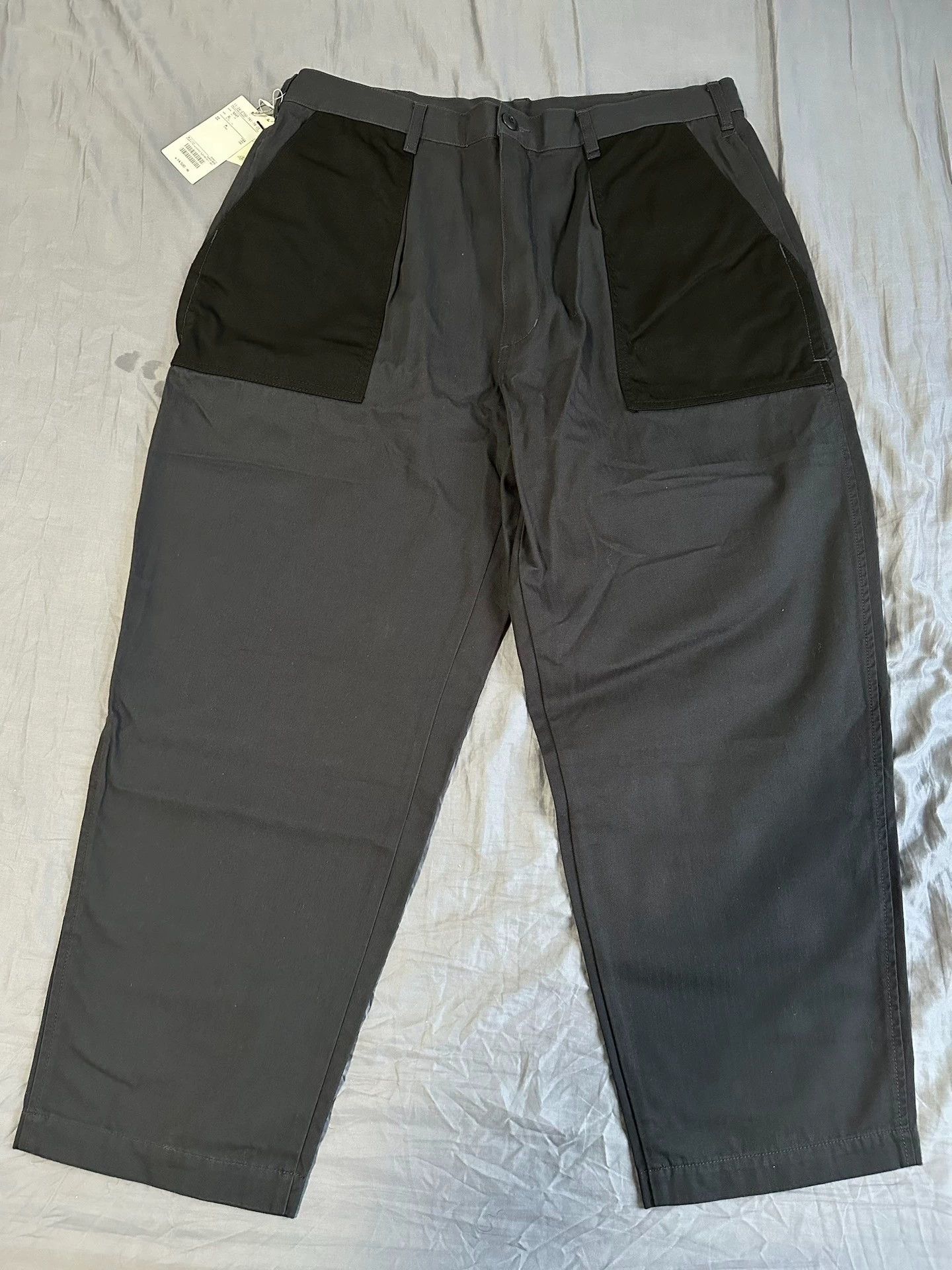 Beams Plus BEAMS SSZ GONIA BAKER Navy & Black Colorblocked Loose Pants Size US 36 / EU 52 - 1 Thumbnail