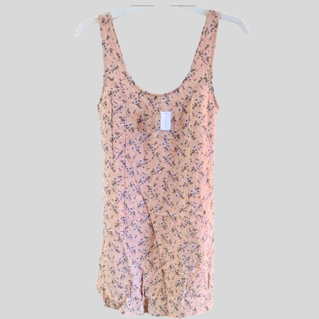 abercrombie yellow dress Abercrombie & Fitch Square Neck Pleated A-line Mini Skort Dress In Yel –  Reliked