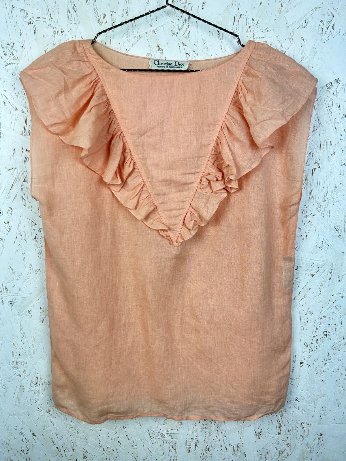 Dior 80s Vintage Dior Tricots Et Coordonnes Linen Blend Vest Size M / US 6-8 / IT 42-44 - 1 Thumbnail