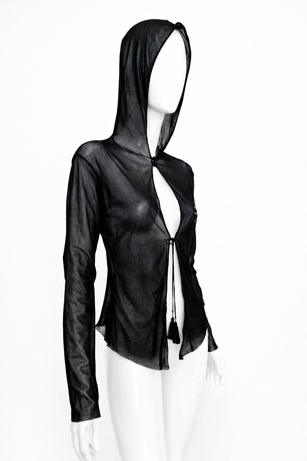 Jean Paul Gaultier Jean Paul Gaultier Hood Hoodie Logo Mesh Men Tassel Top Size US S / EU 44-46 / 1 - 3 Thumbnail