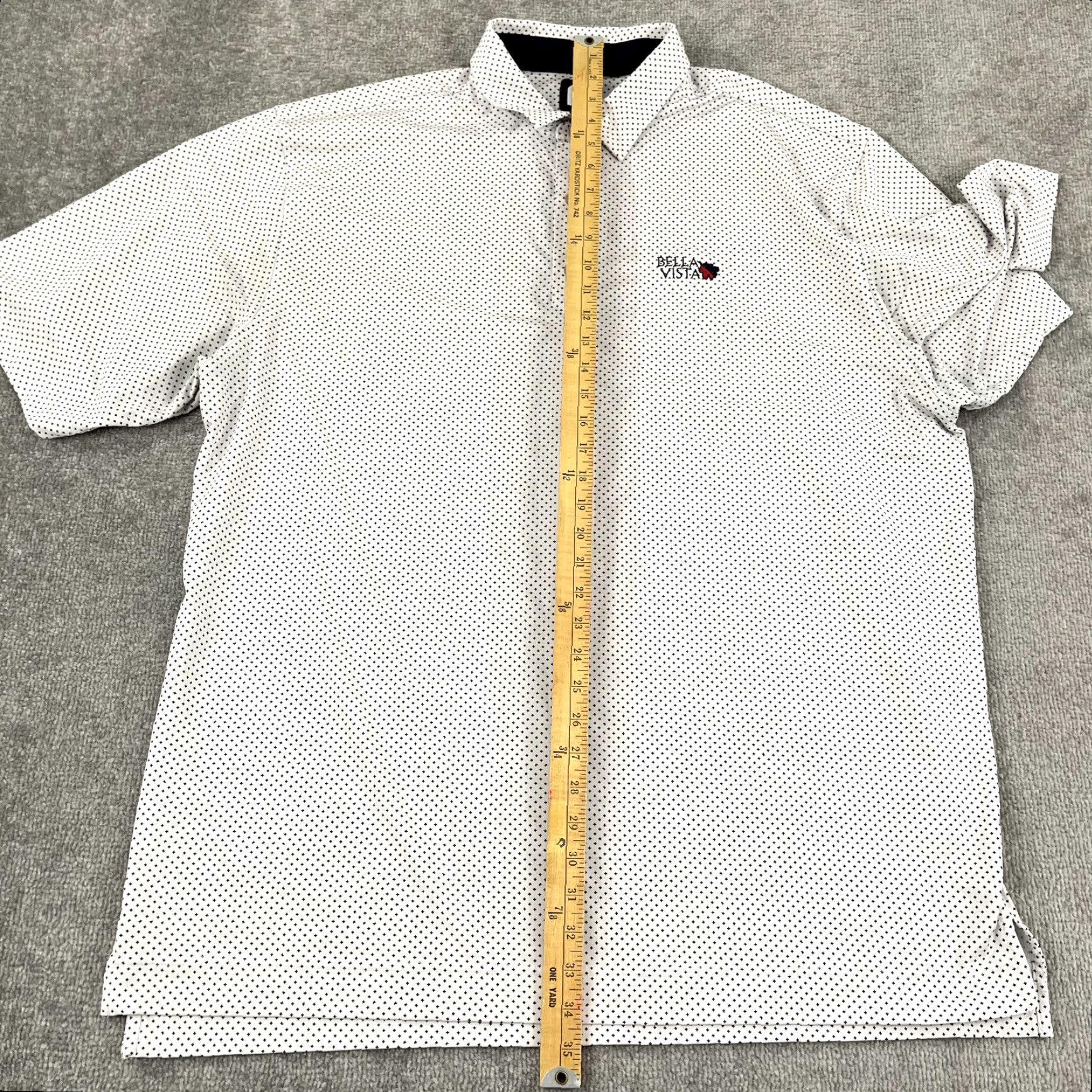 Footjoy FootJoy Polo Shirt Mens 2XL White Geometric Classic Sport Shirt Men Adjustable Stretch Size US XXL / EU 58 / 5 - 4 Thumbnail